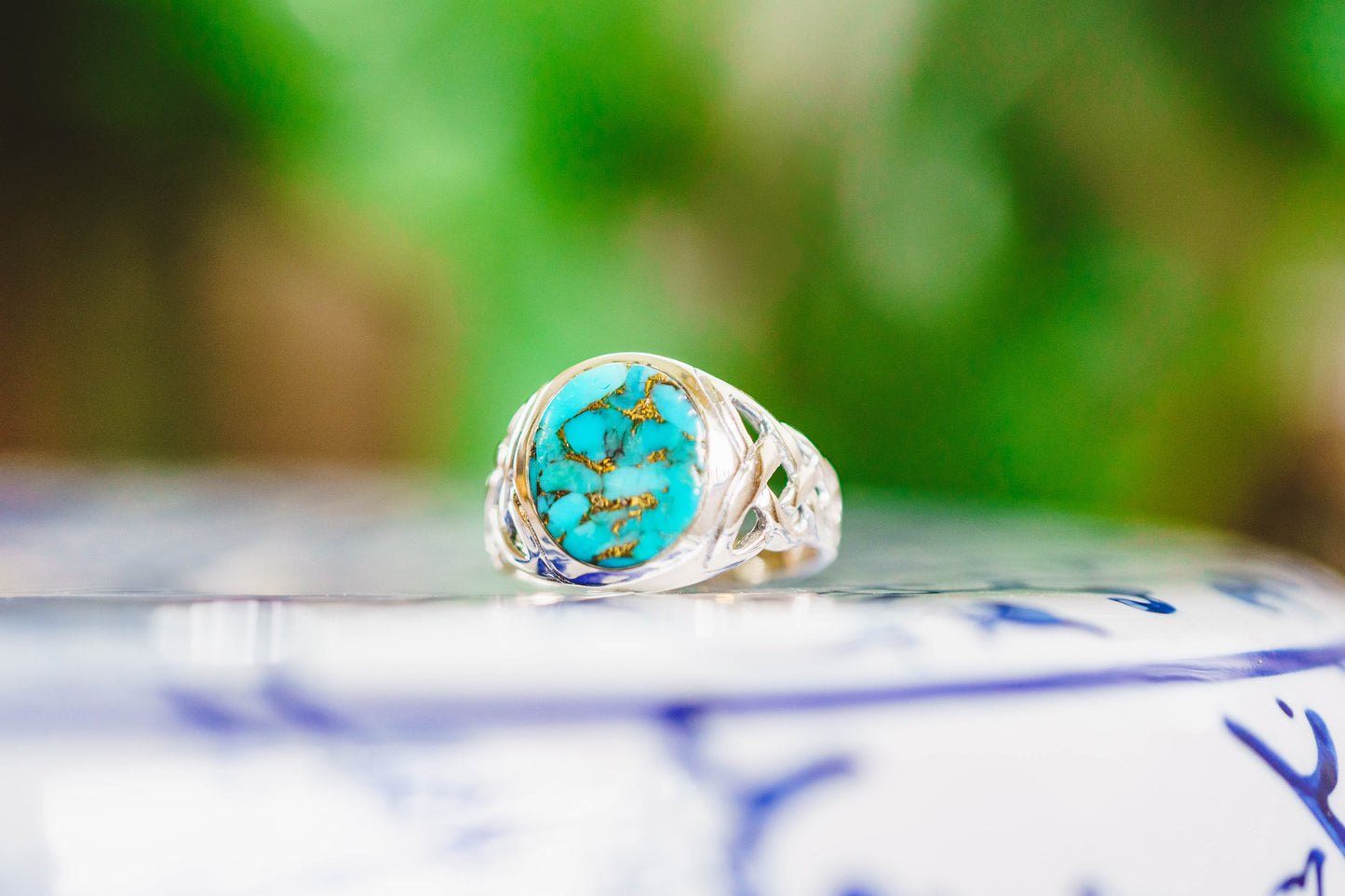 Sterling Silver Celtic Knot Gemstone Rings
