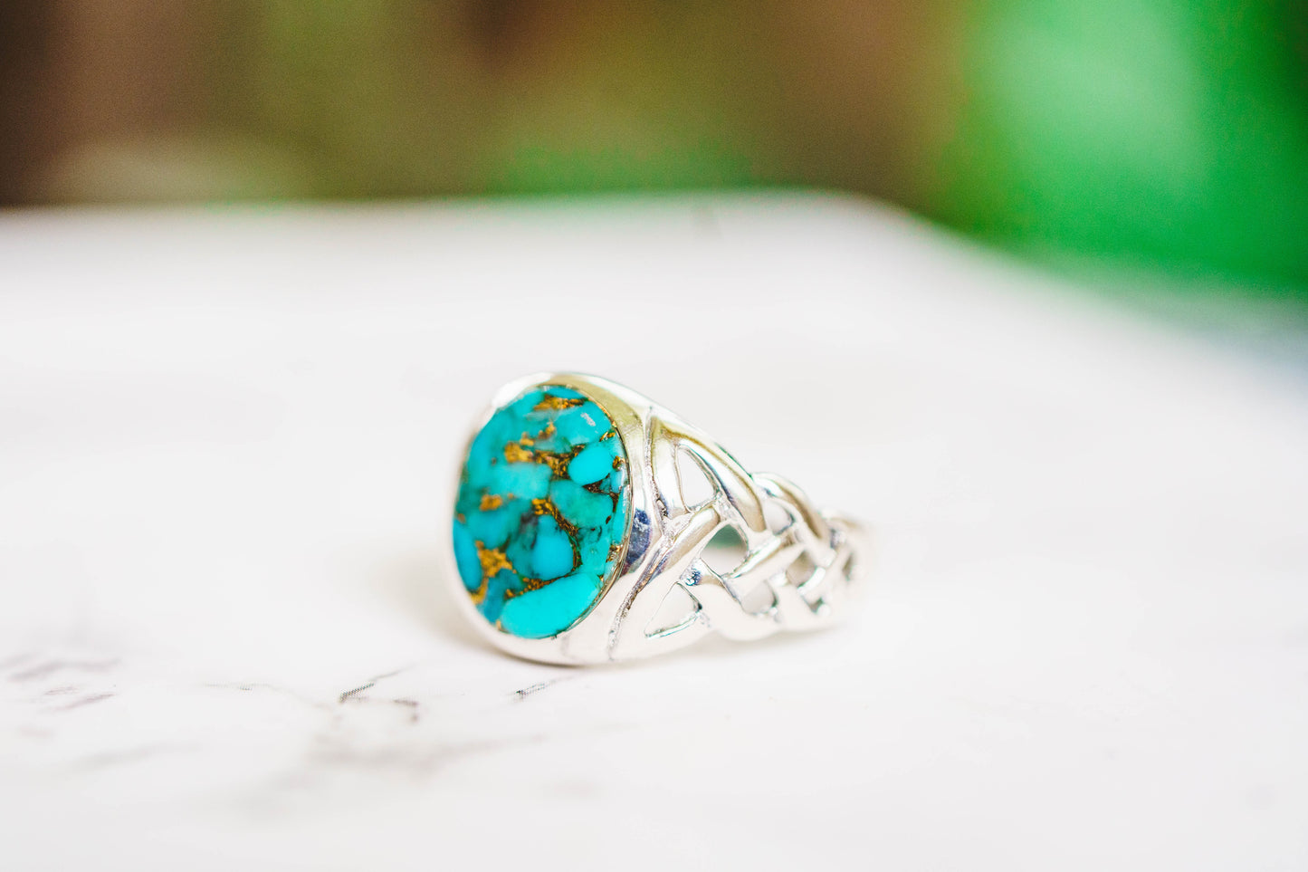 Sterling Silver Celtic Knot Gemstone Rings