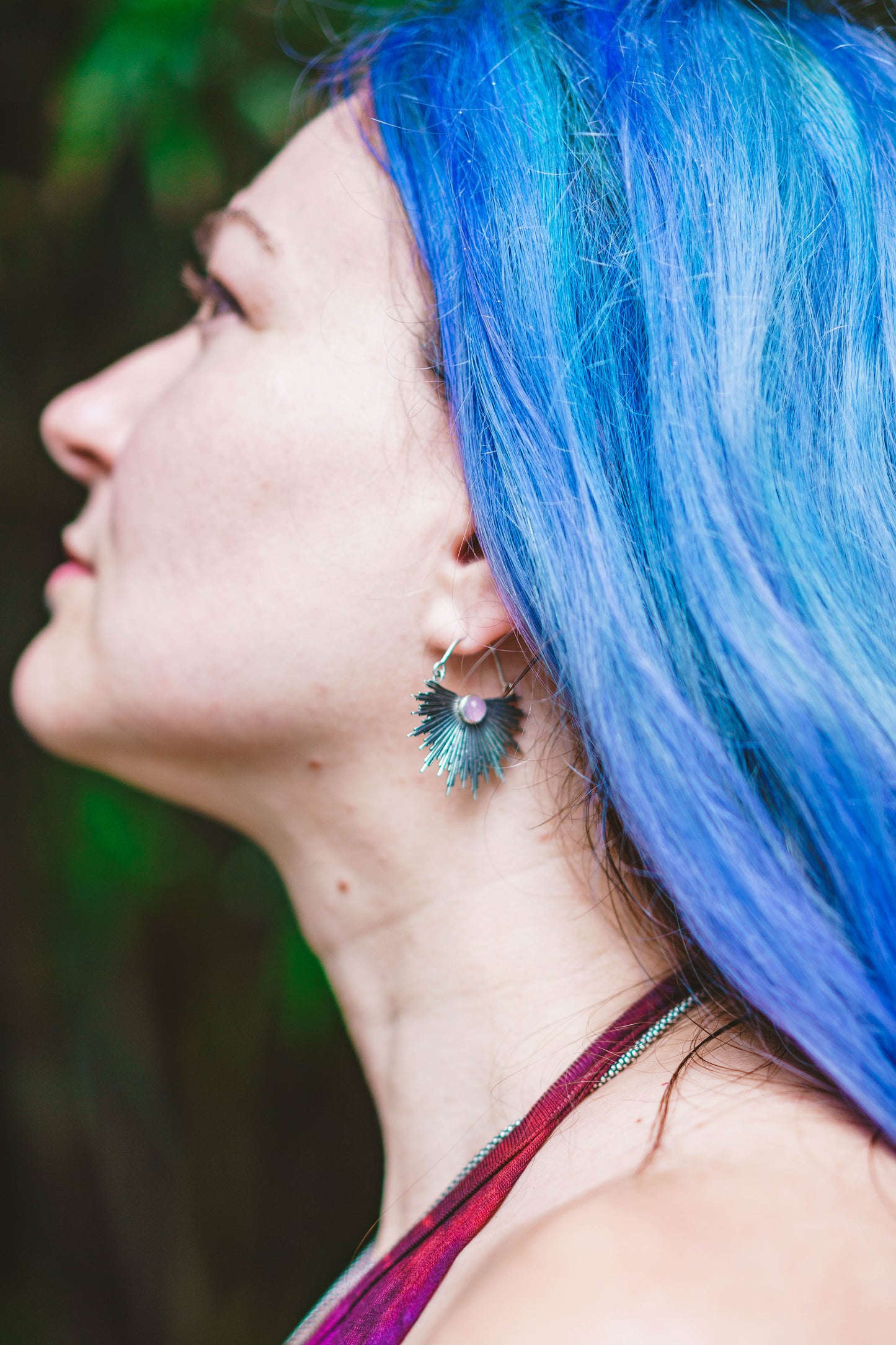 Star Burst Gemstone Earrings