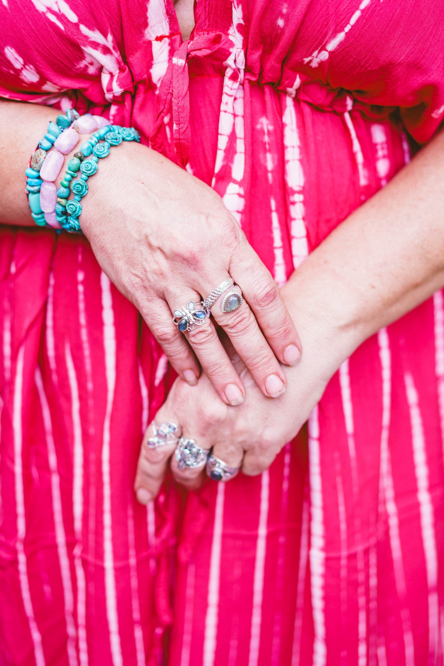 Sterling Silver Triple Tanzanite Ring