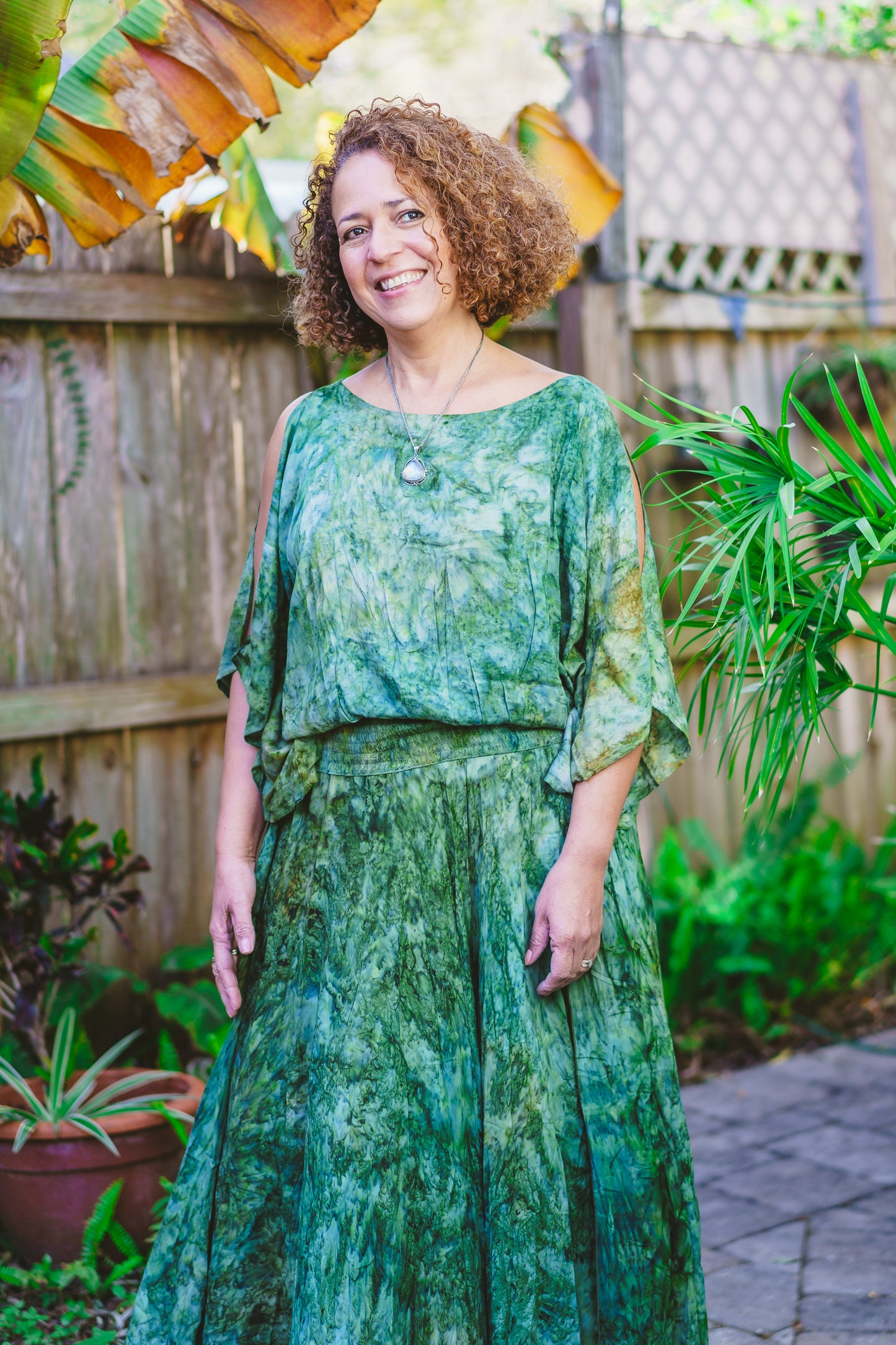 Smokey Tie Dye Elastic Waist Top
