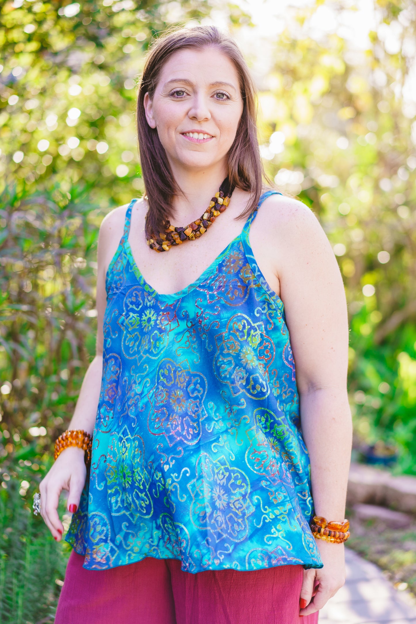 Hand Batiked Spaghetti Strap Shirt