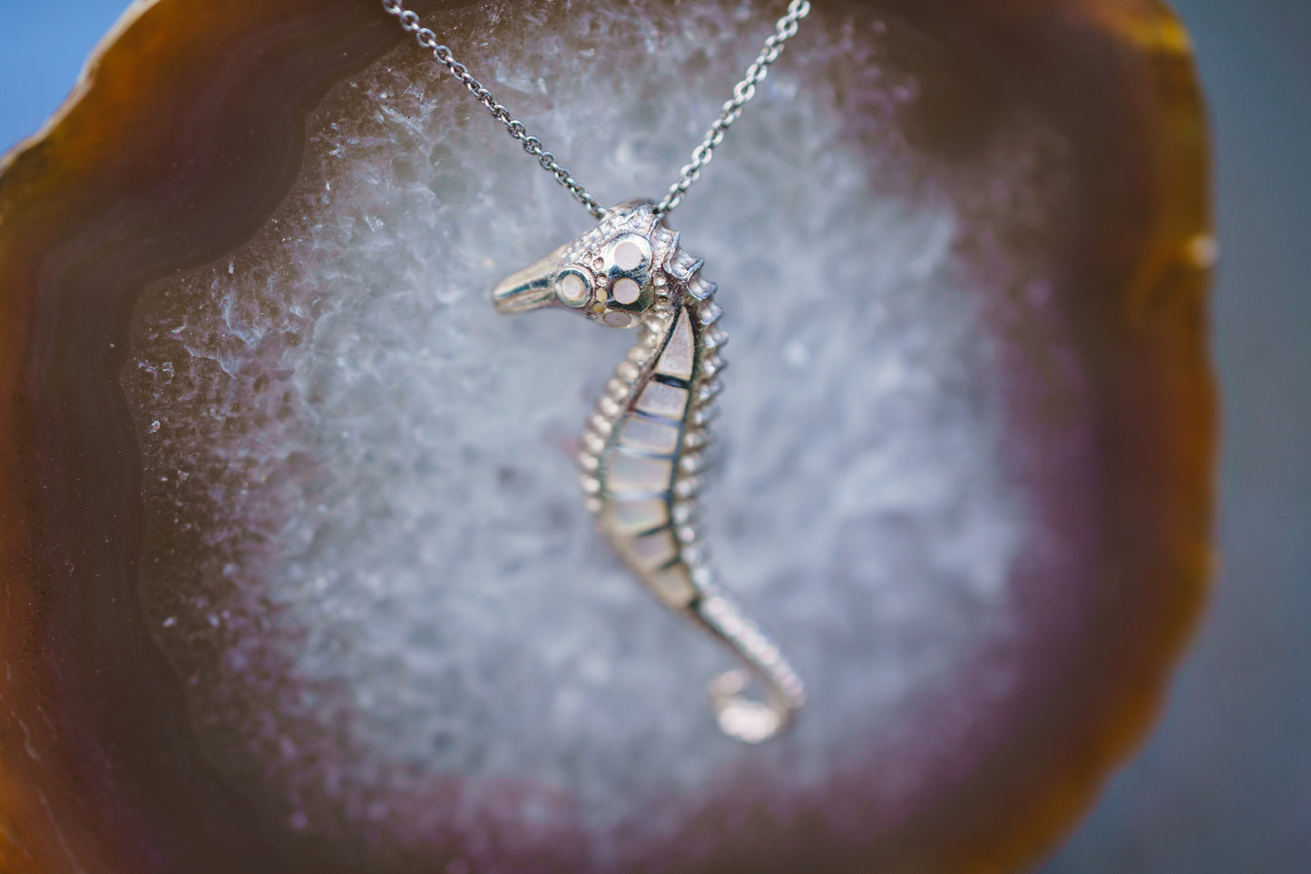 Shell Seahorse Pendants