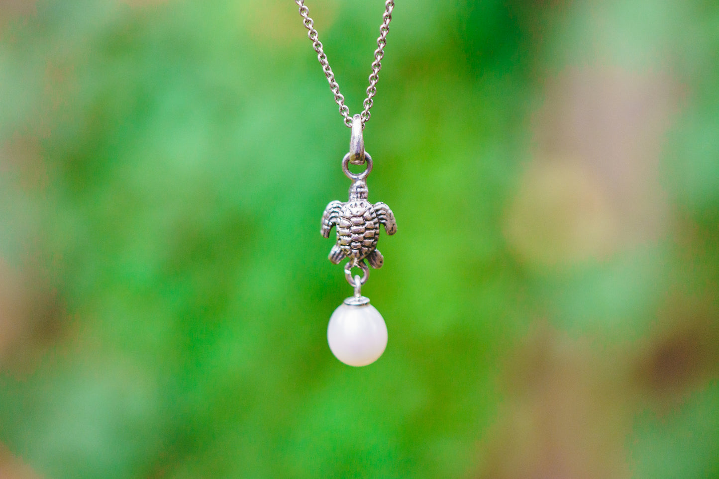 Sterling Silver Pearl Seaturtle Pendant