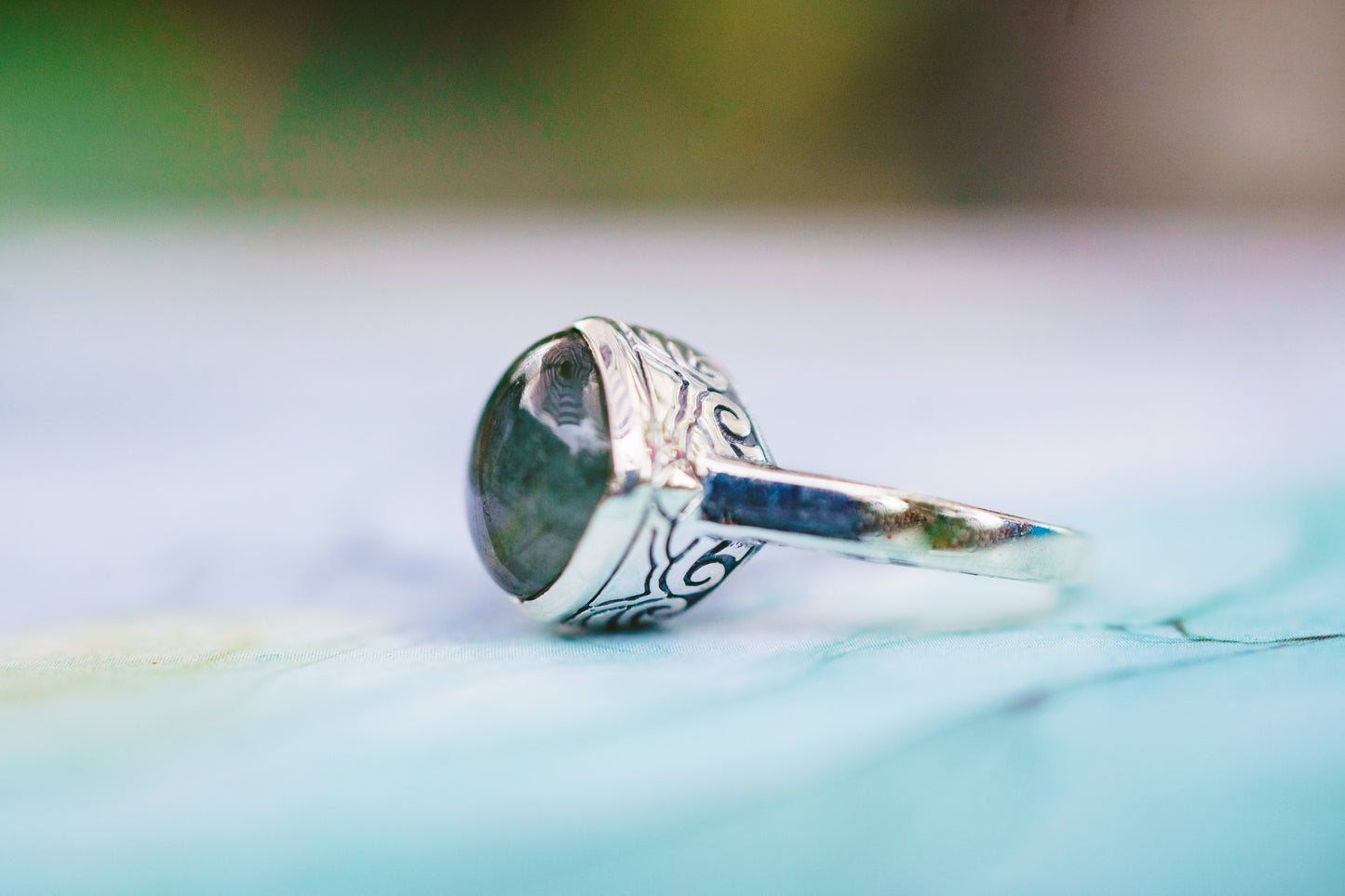 Sterling Silver Labradorite Royal Ring