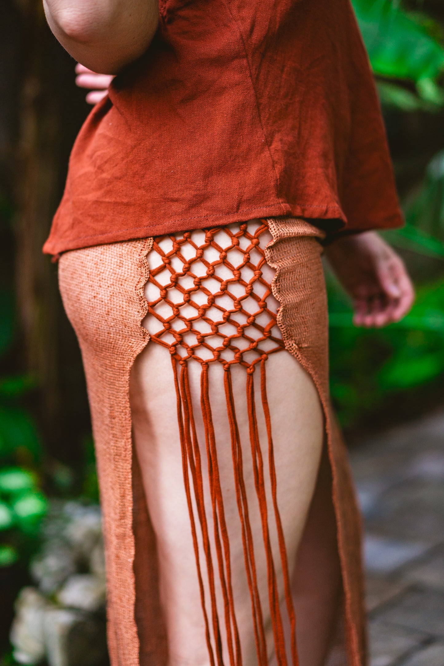 Desert Rose Double Slit Mesh Skirt