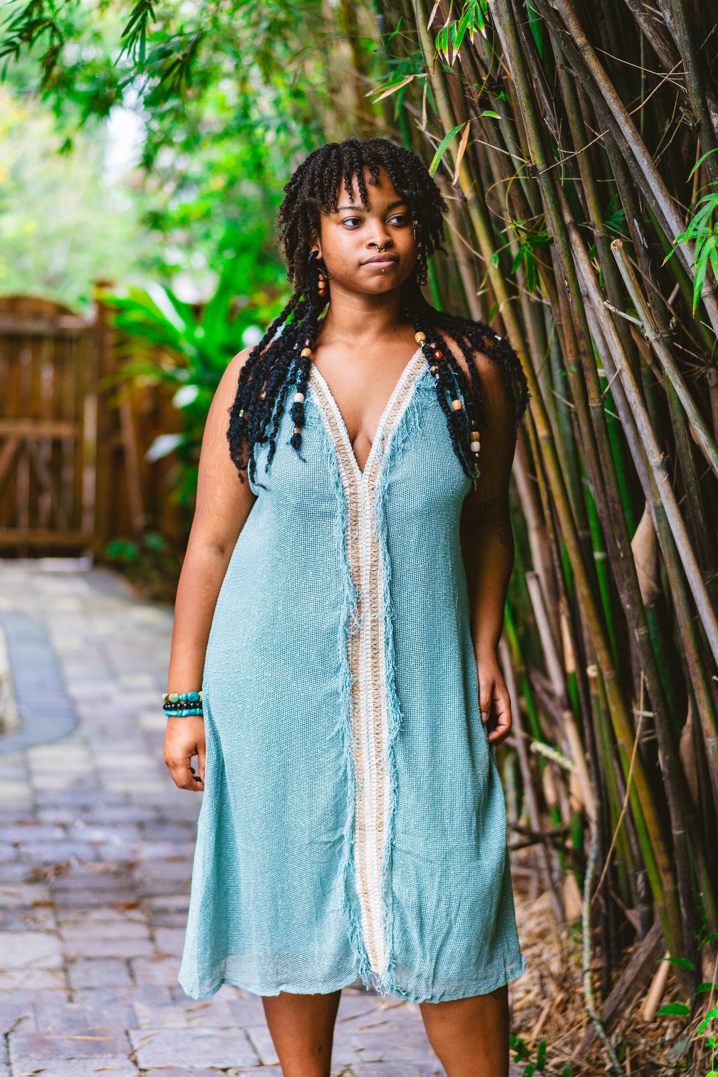 Desert Rose Woven Mesh Dress
