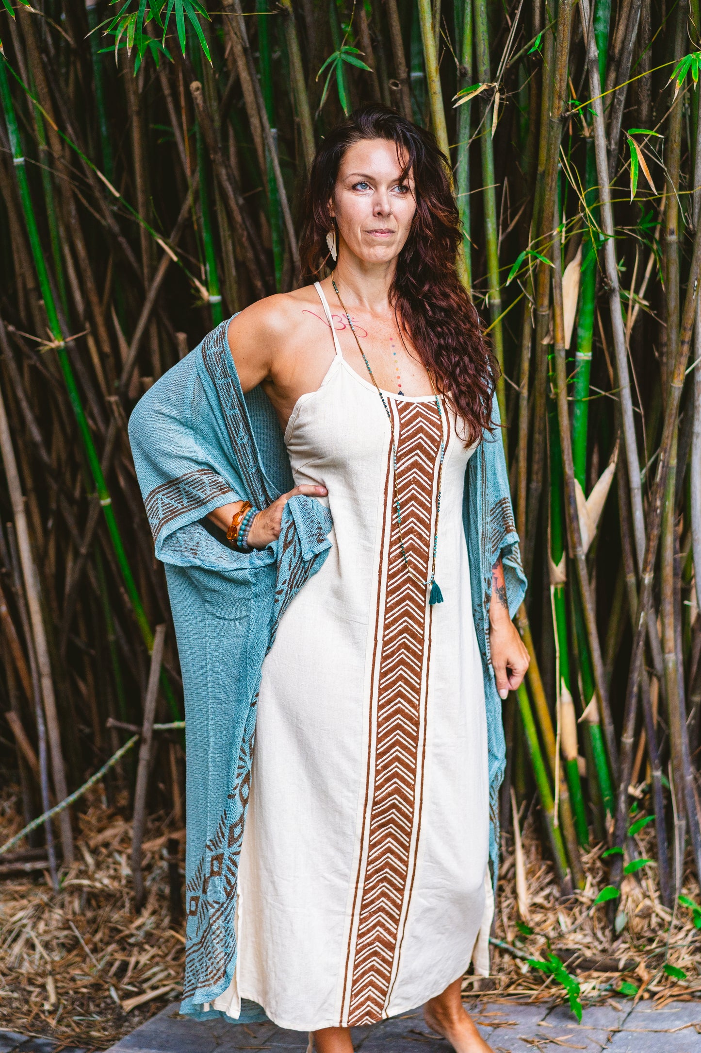Desert Rose Arrow Block Print Dress