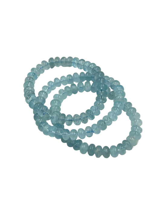 Blue Topaz Rondelle Beaded Bracelet