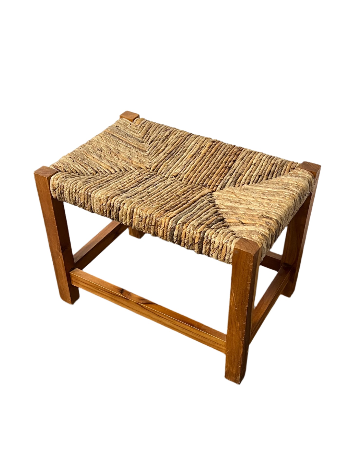 Teakwood & Banana Leaf Stool