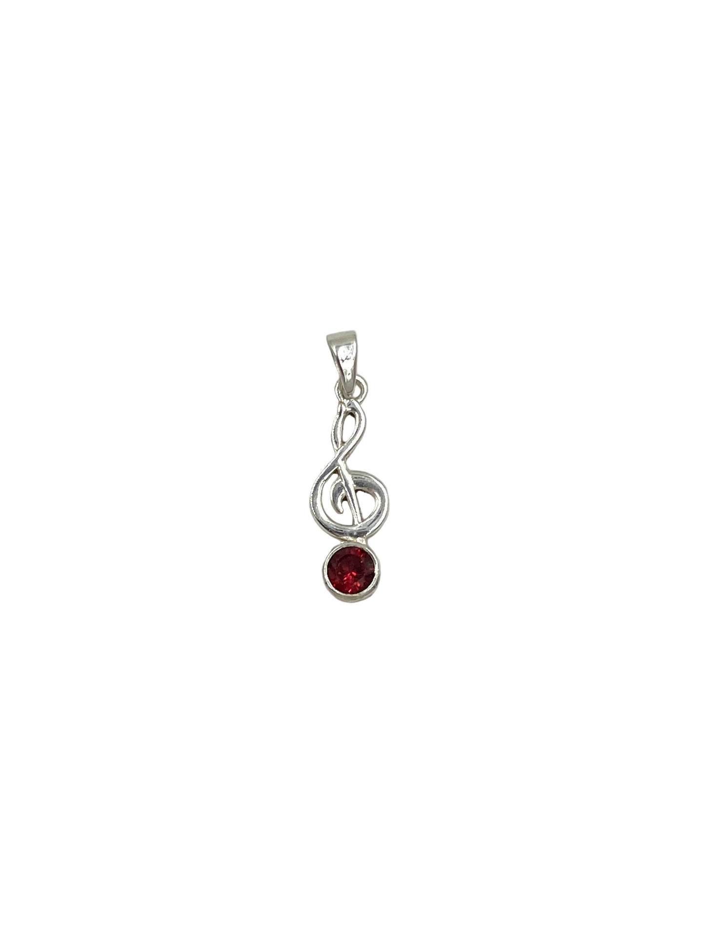 Gemstone Treble Clef Pendants