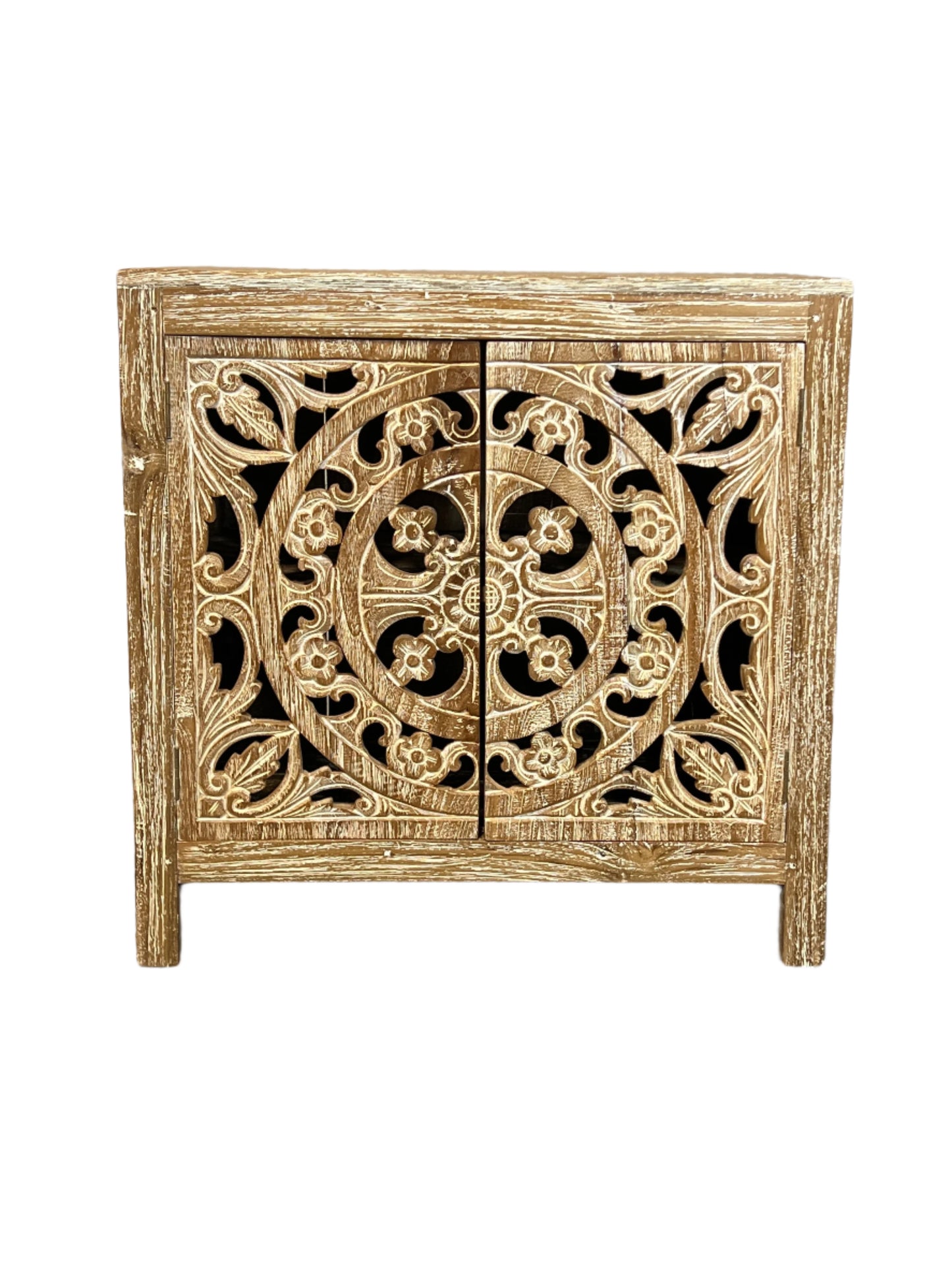 White Washed Teak Mandala Vanity