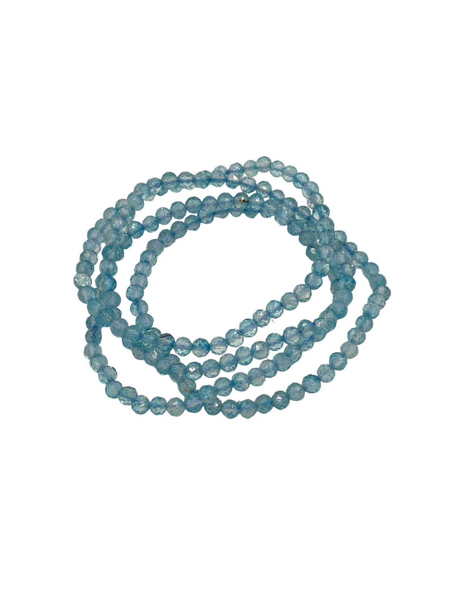 Faceted Blue Topaz Beaded Bracelet