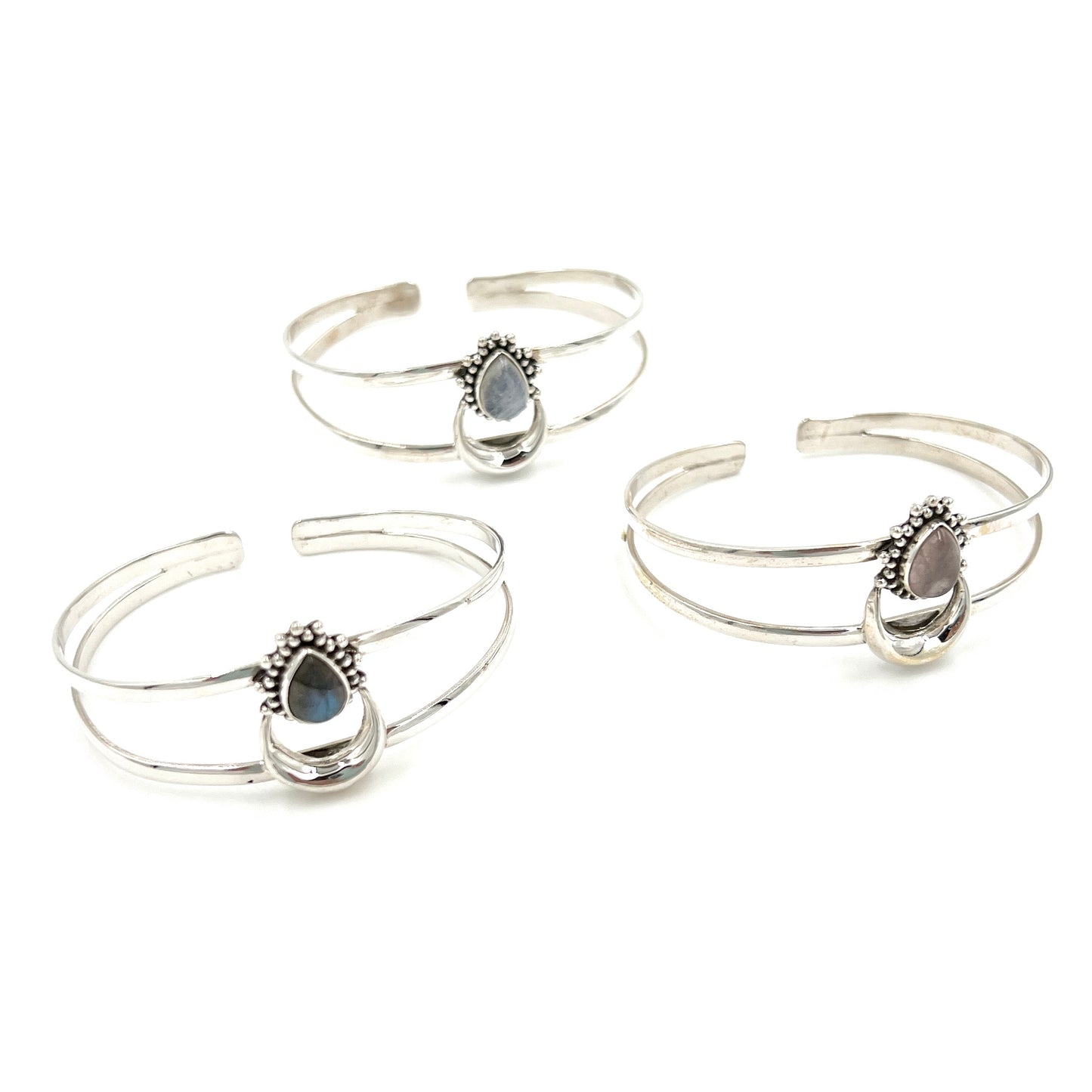 Crescent Moon Gemstone Bracelets