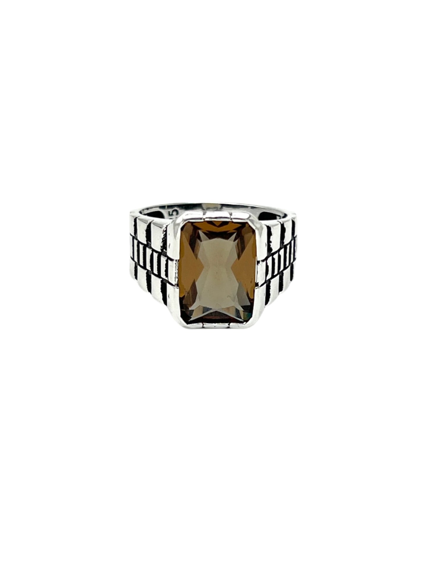 Silver Zultanite Banded Ring