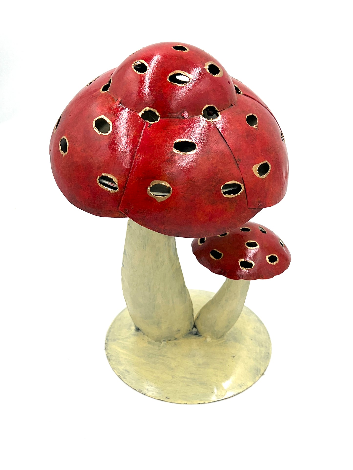 Metal Mushroom Candle Holder