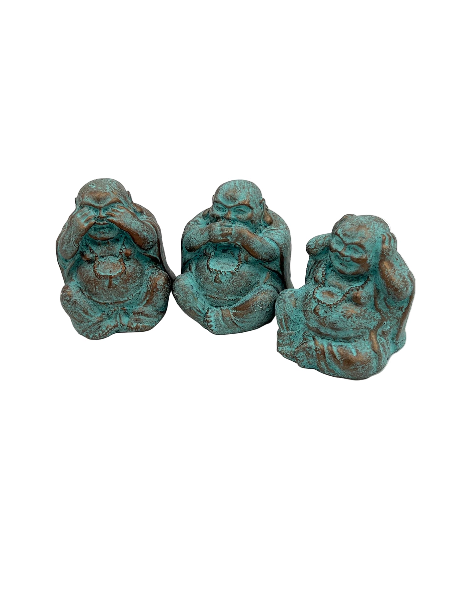 Resin Buddha See No Evil, Hear No Evil, Speak No Evil Set