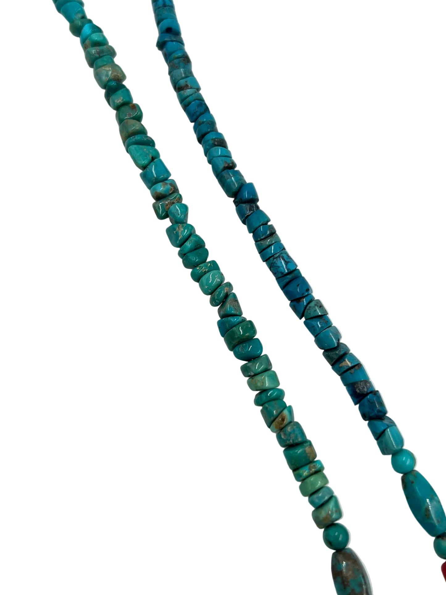 Silver Teardrop Turquoise Necklace