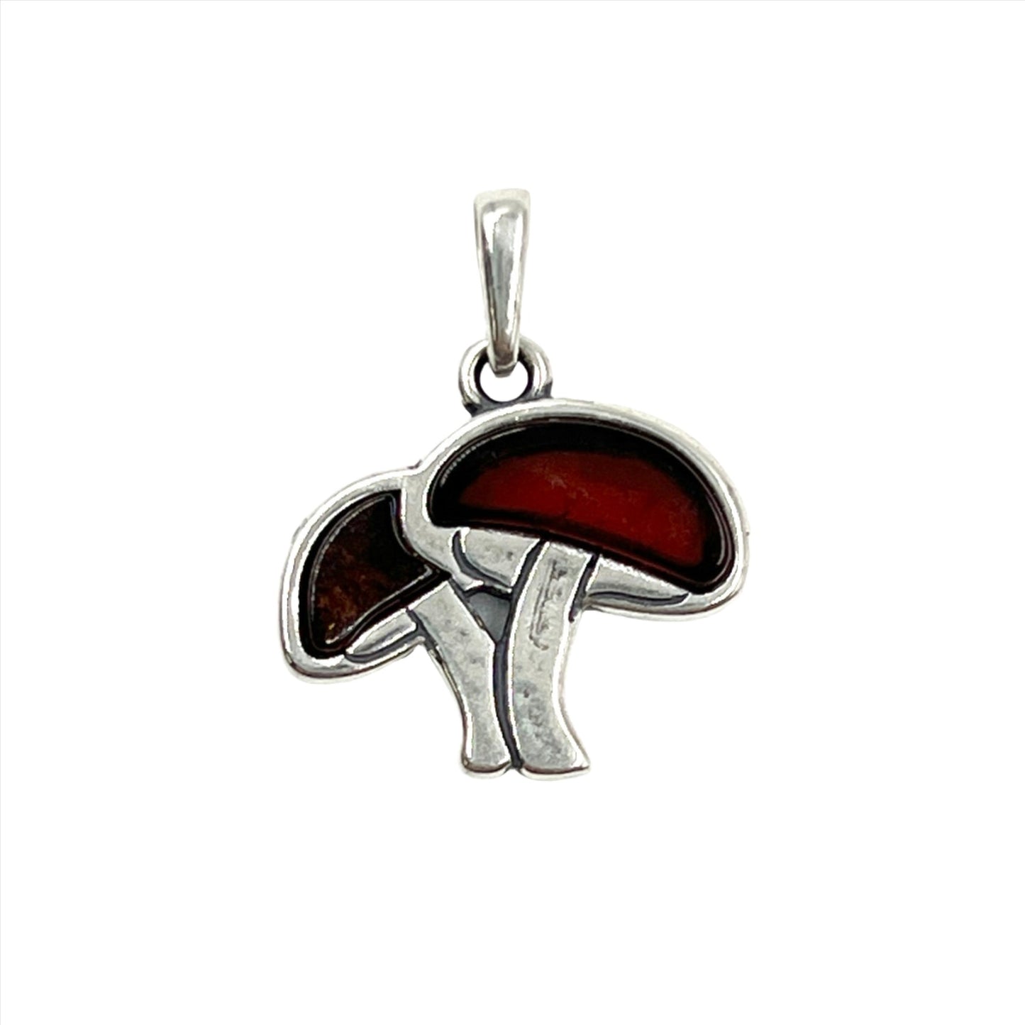 Amber Double Mushroom Pendants