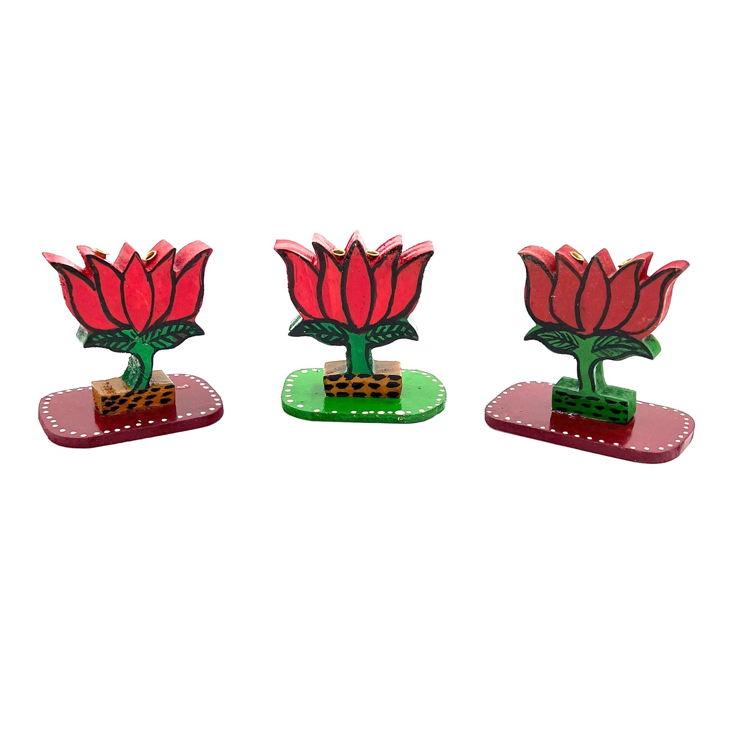 Lotus Flower Painted Incense Burner
