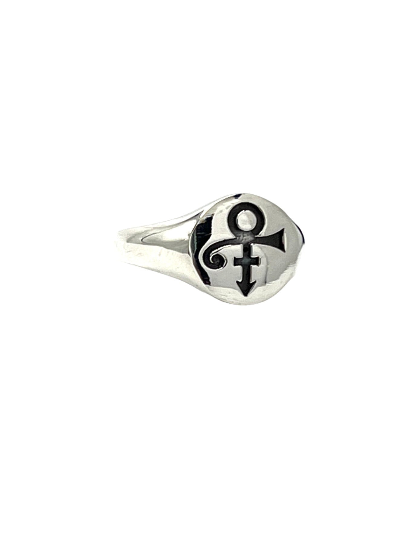 Sterling Silver Prince Love Symbol Signet Ring