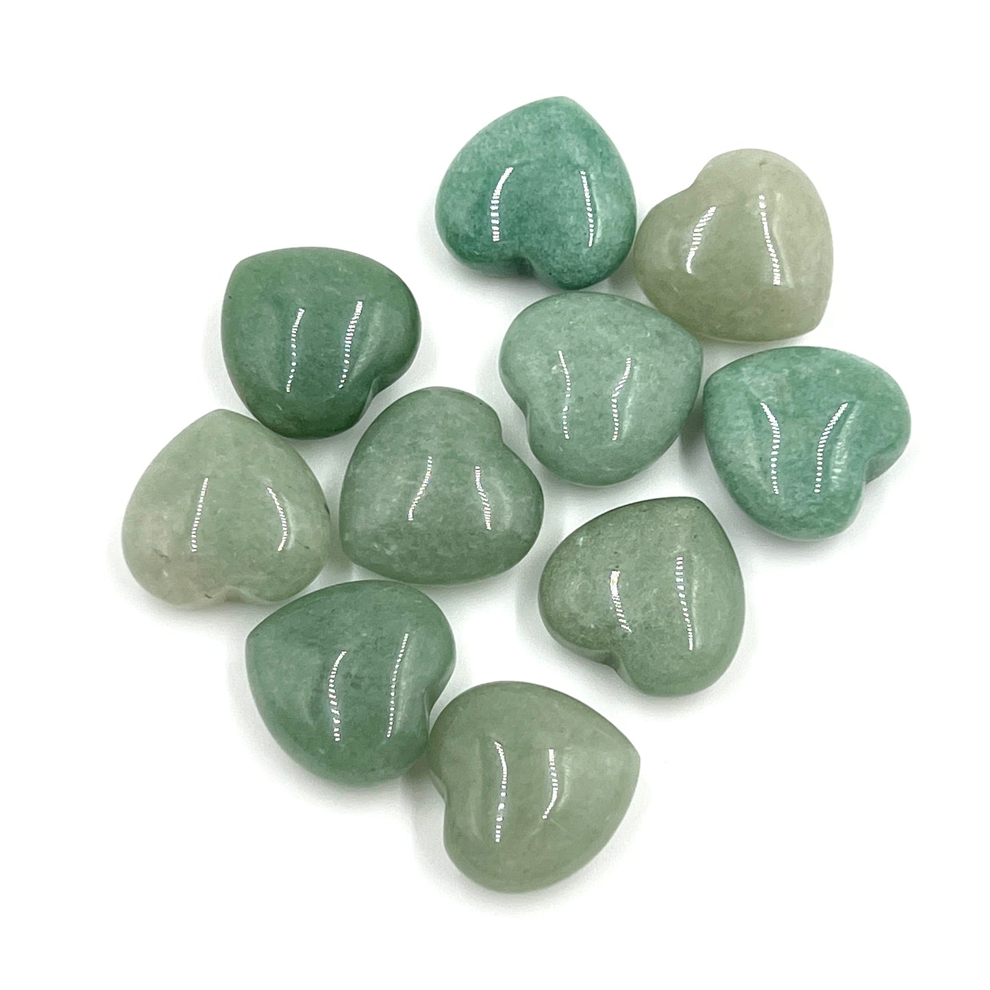 Green Aventurine Pocket Hearts