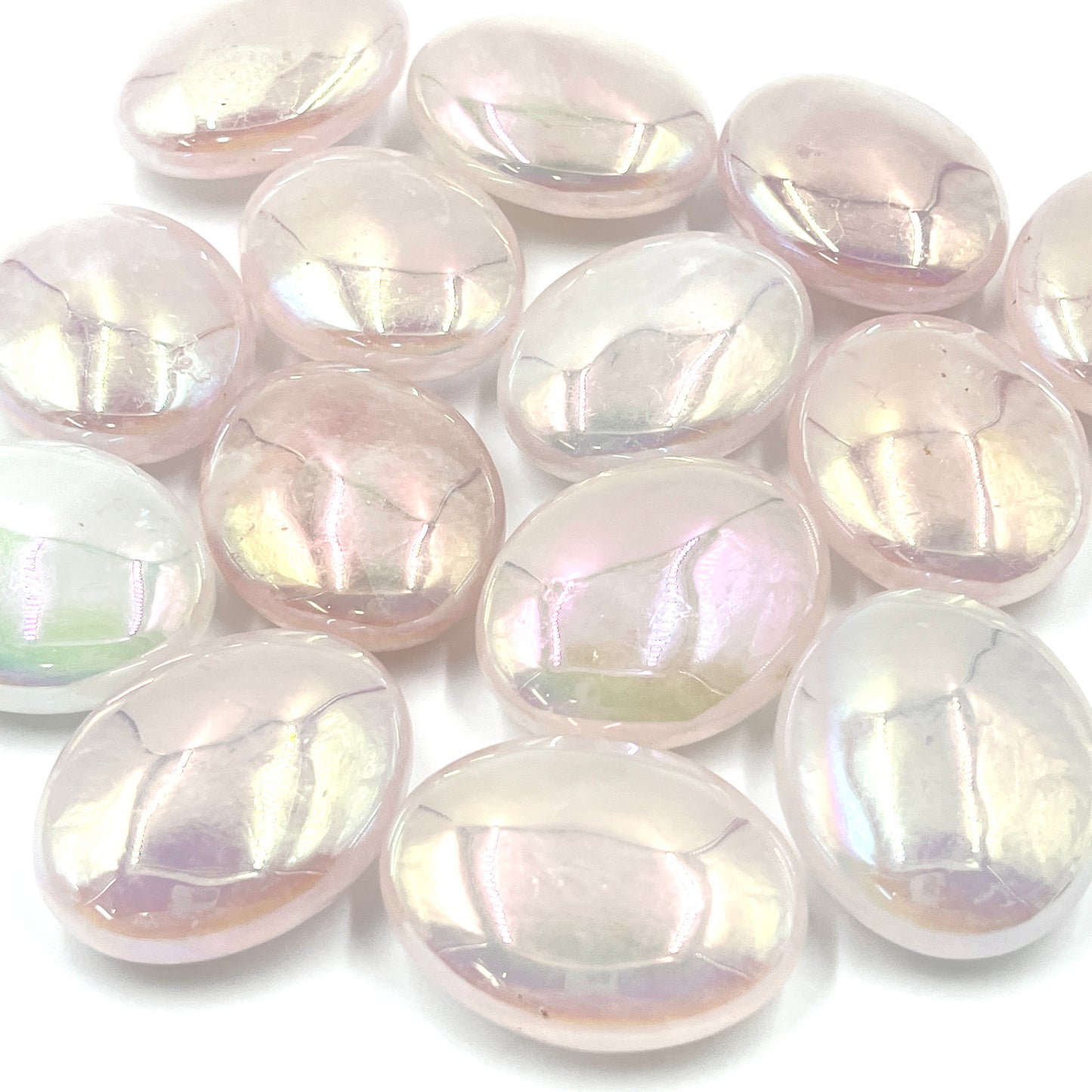 Angel Aura Rose Quartz Palm Stones