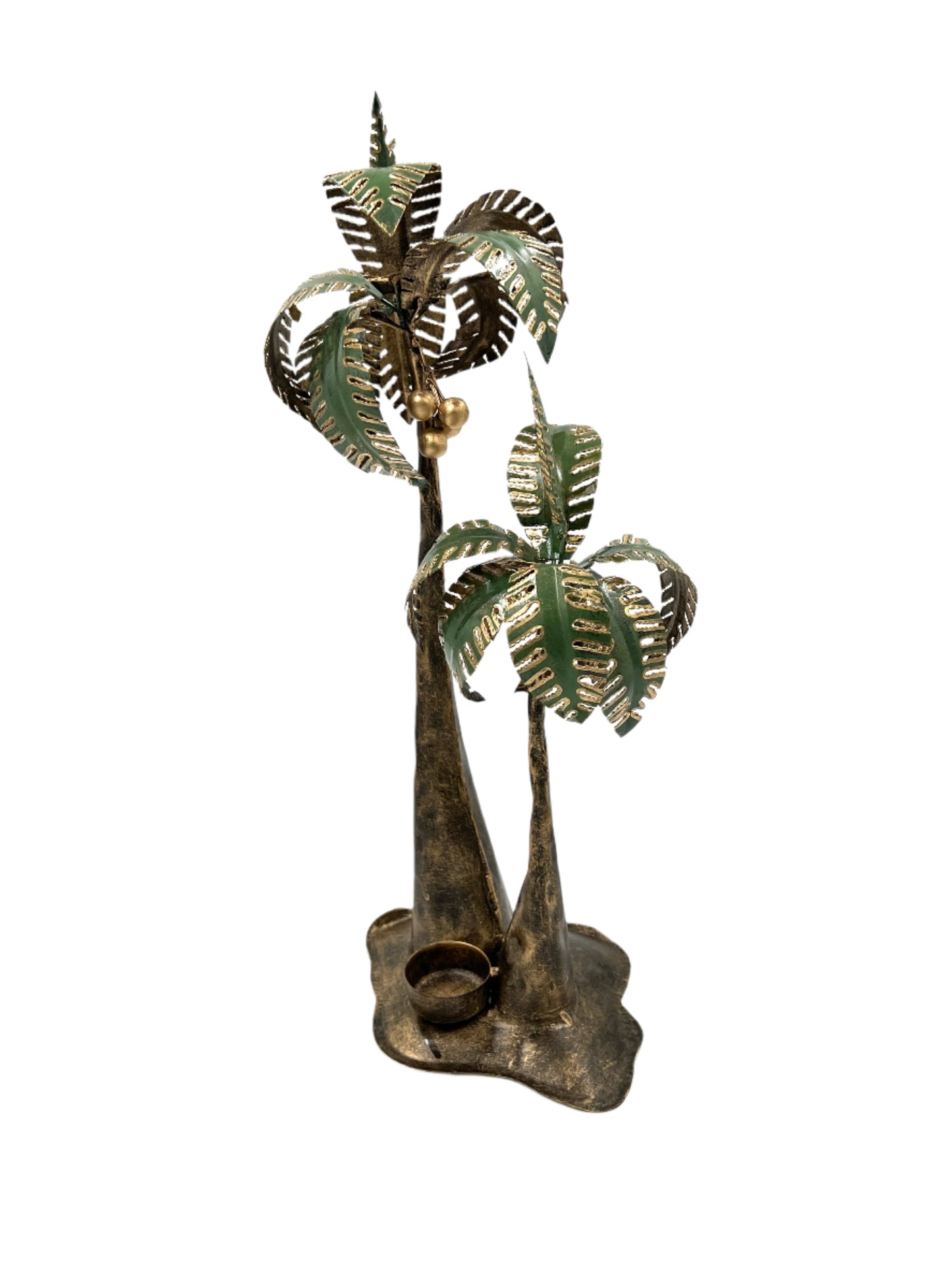 Metal Palm Tree Candle Holder