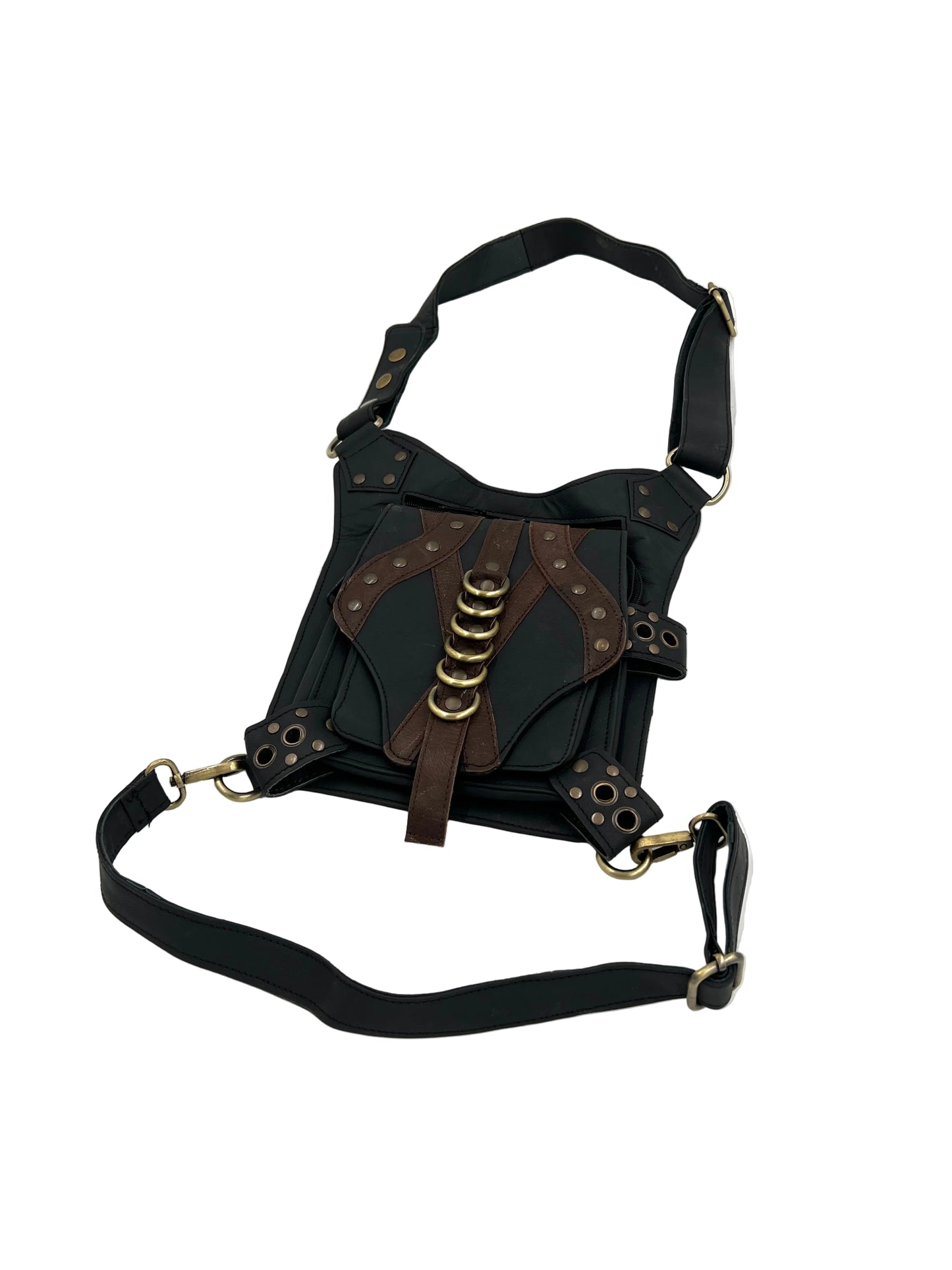 Festival Leather & Metal Waist/Thigh Holster Bag