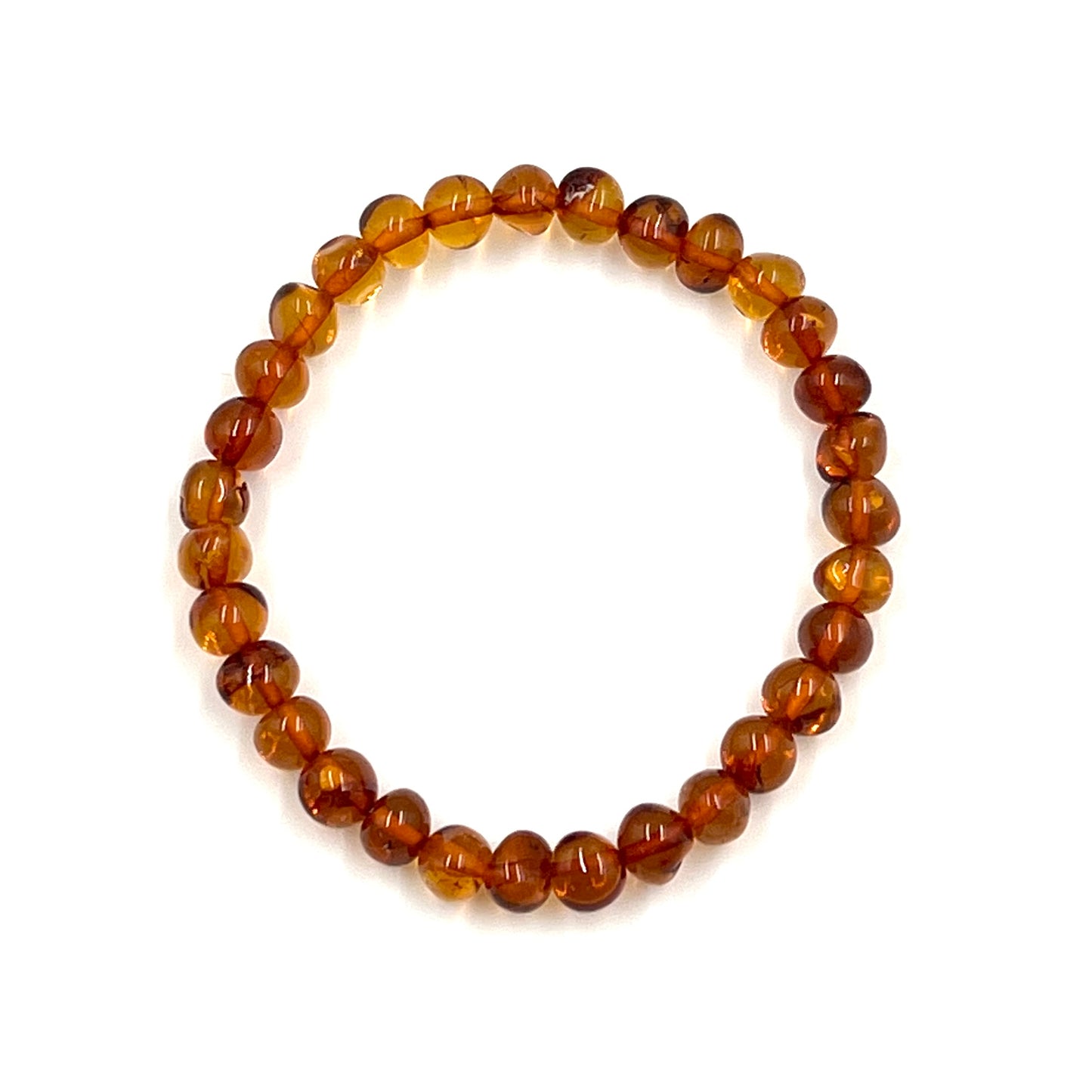 Polished Honey Amber Stretchy Bracelets