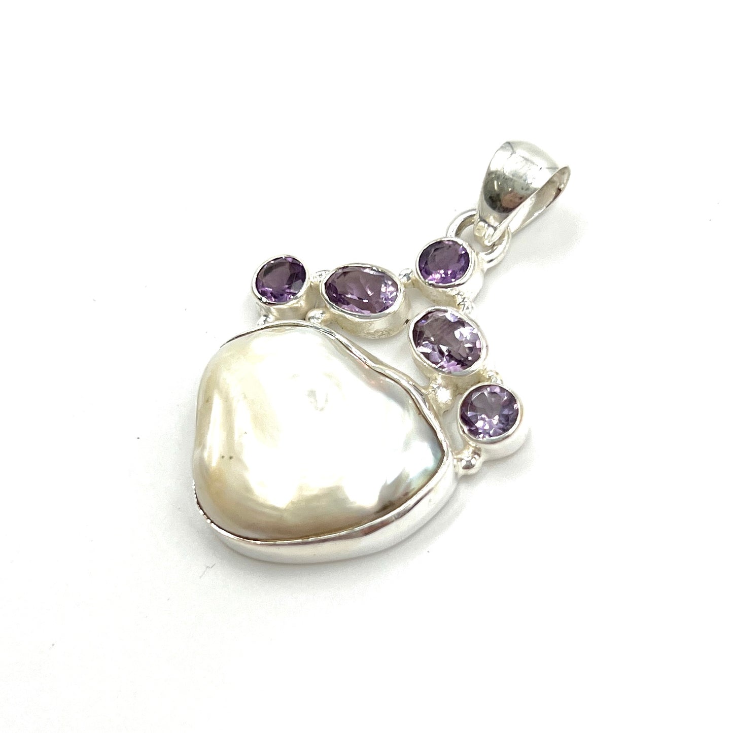 Sterling Silver Pearl & Gemstone Pendants