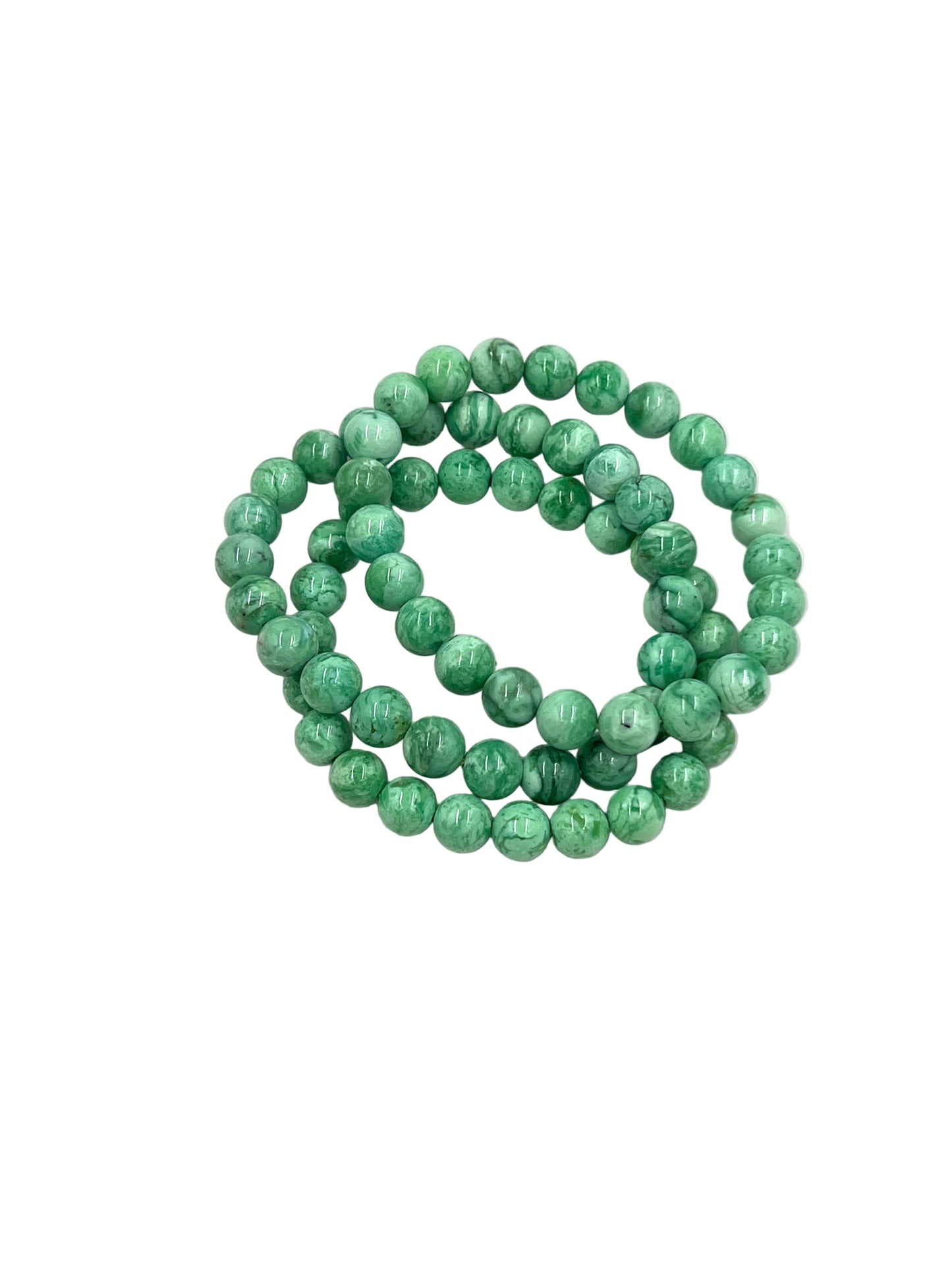 Mongolian Variscite Stretchy Beaded Bracelets