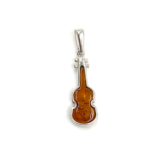 Amber Violin Pendants