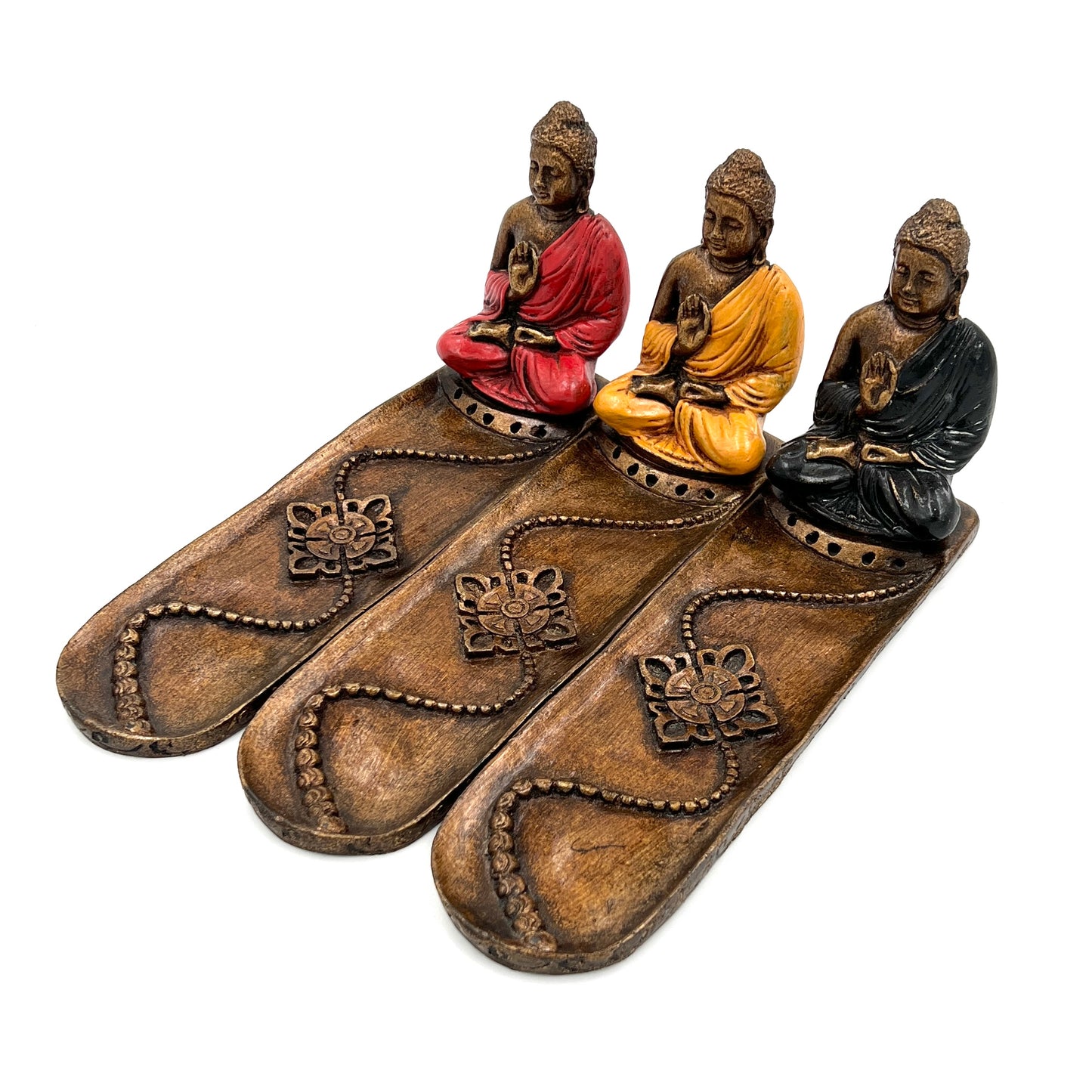 Resin Buddha 5 Stick Incense Burner
