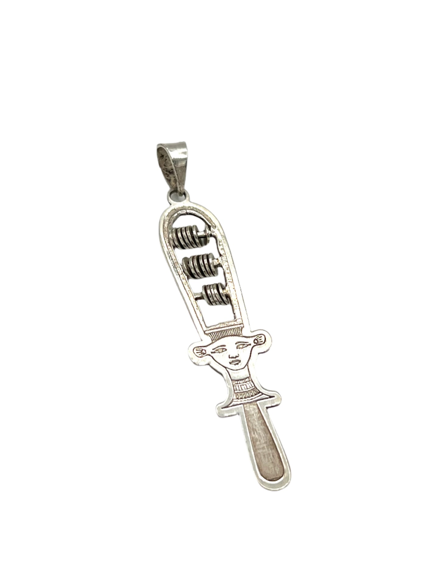 Silver Sistrum Goddess Pendants