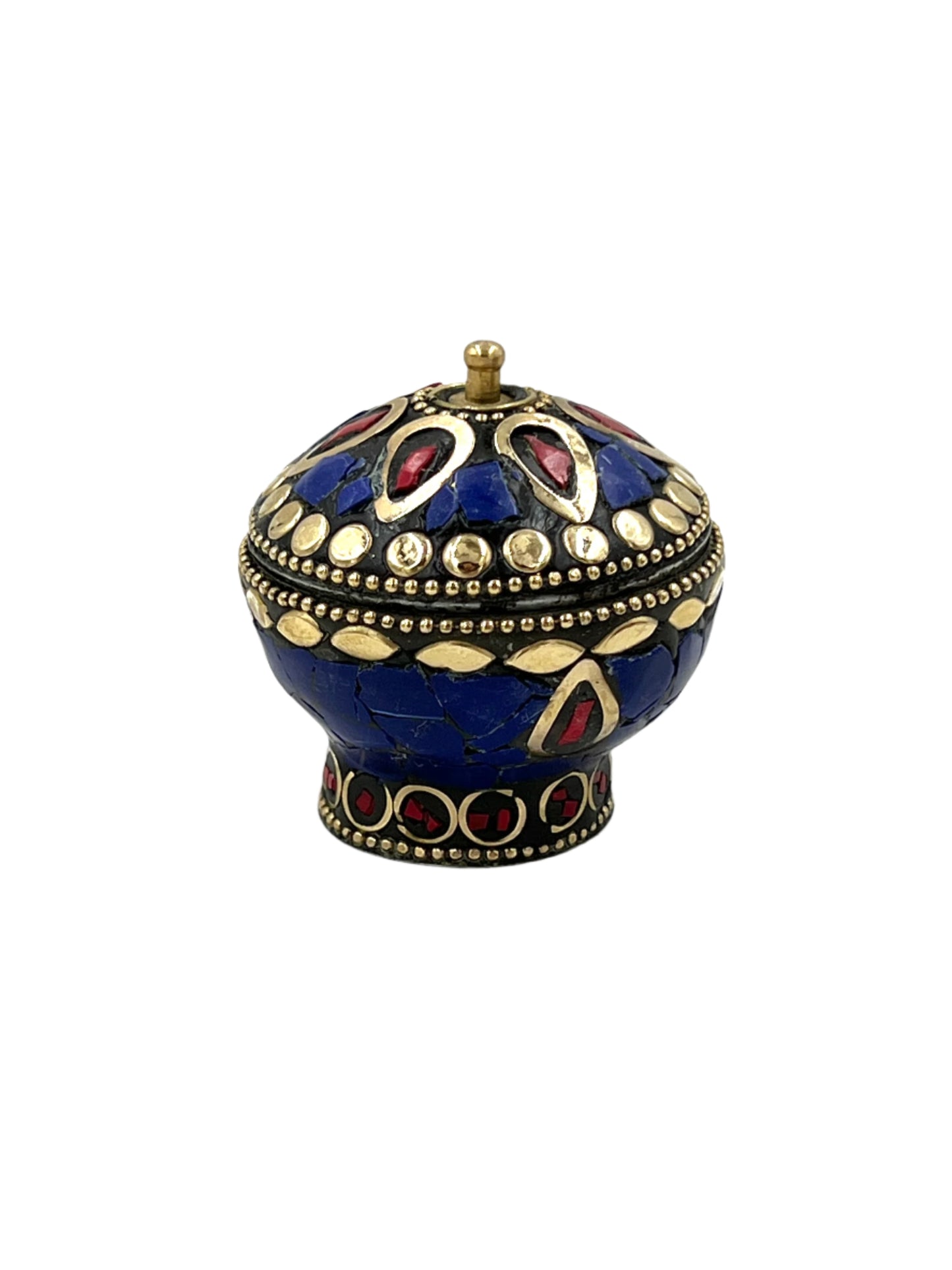 Mini Mosaic Indian Metal Jar