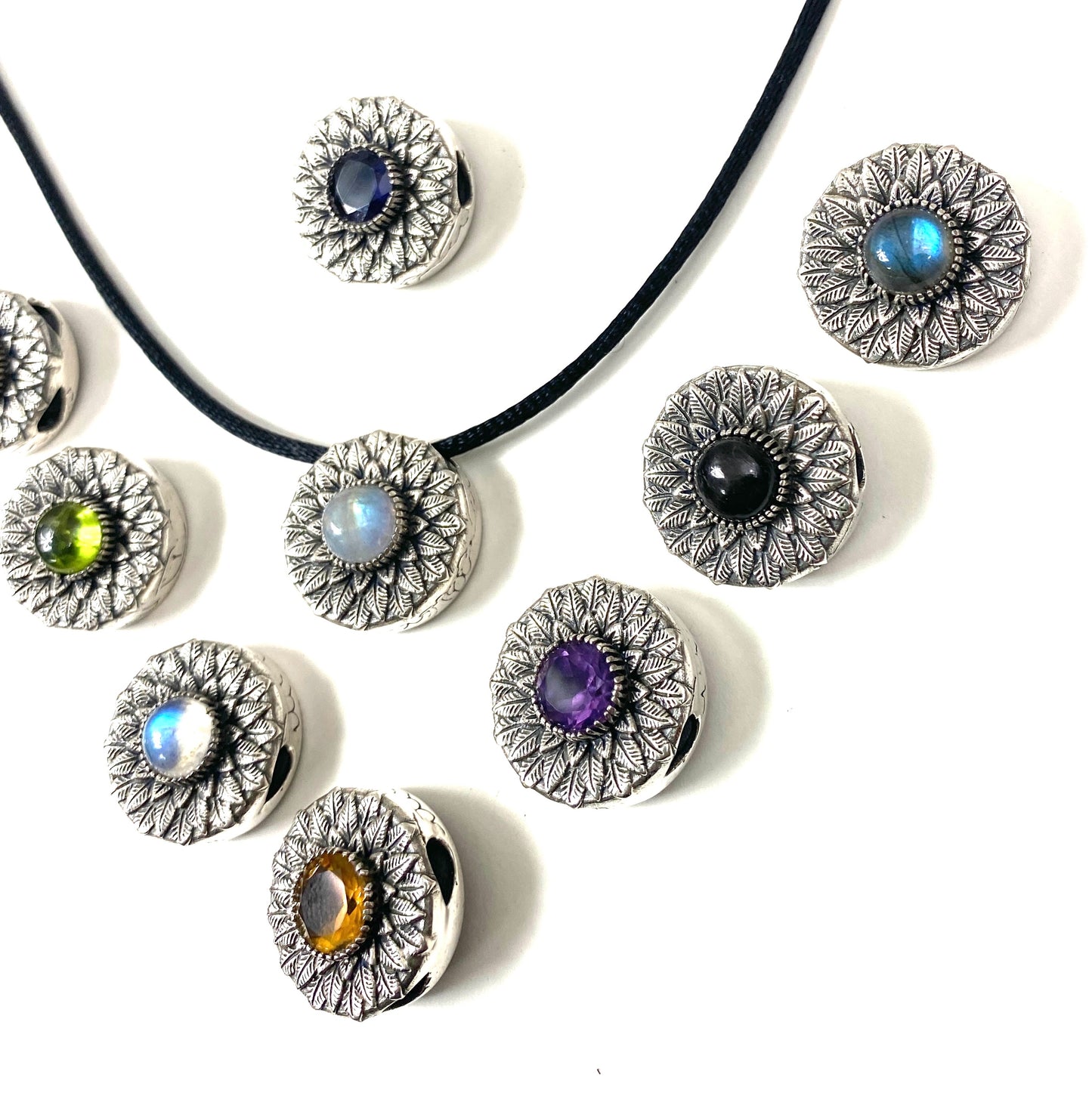Double Sided Flower Slider Pendants