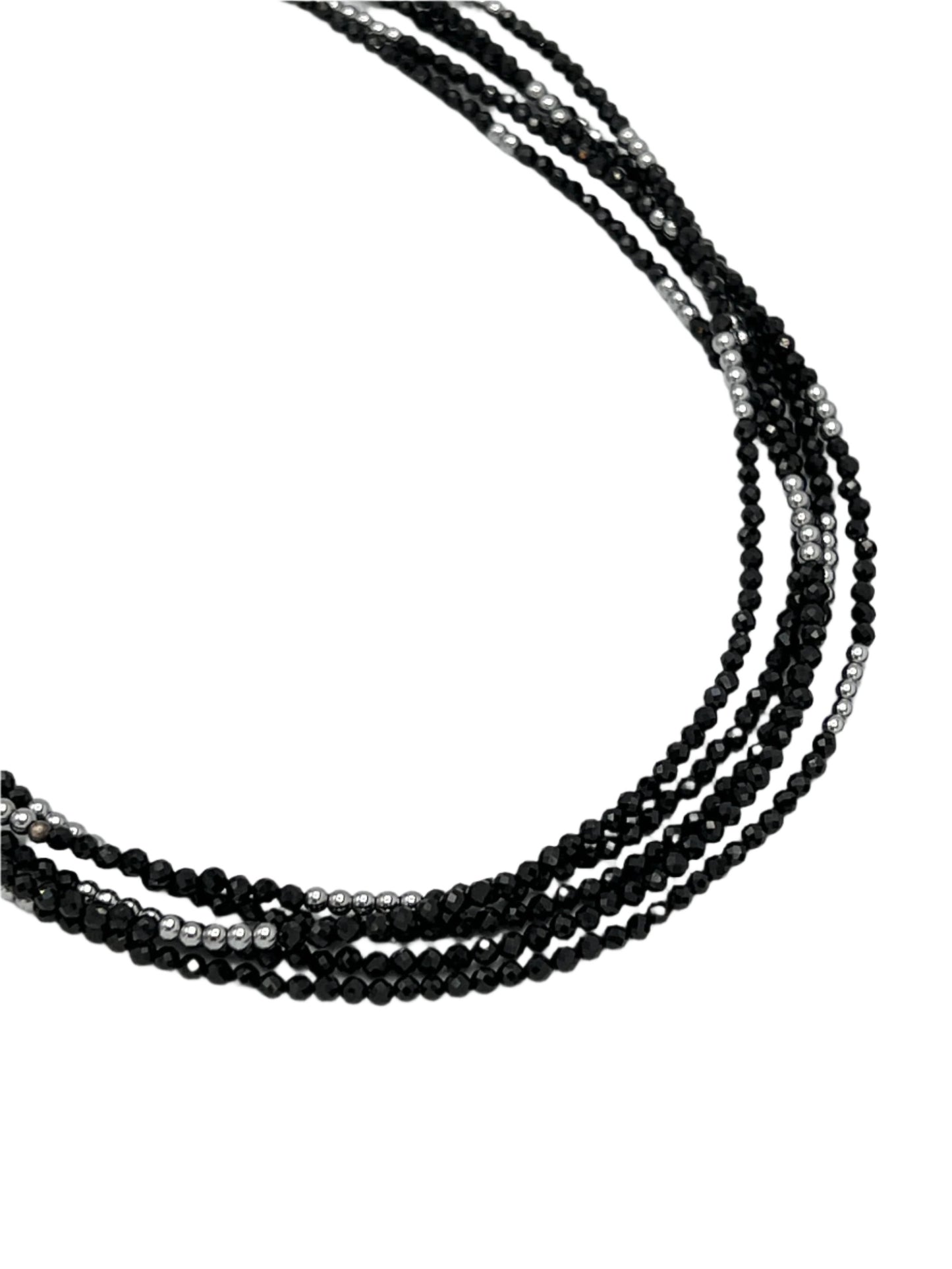 Sterling Silver Faceted Gemstone Beaded Necklace