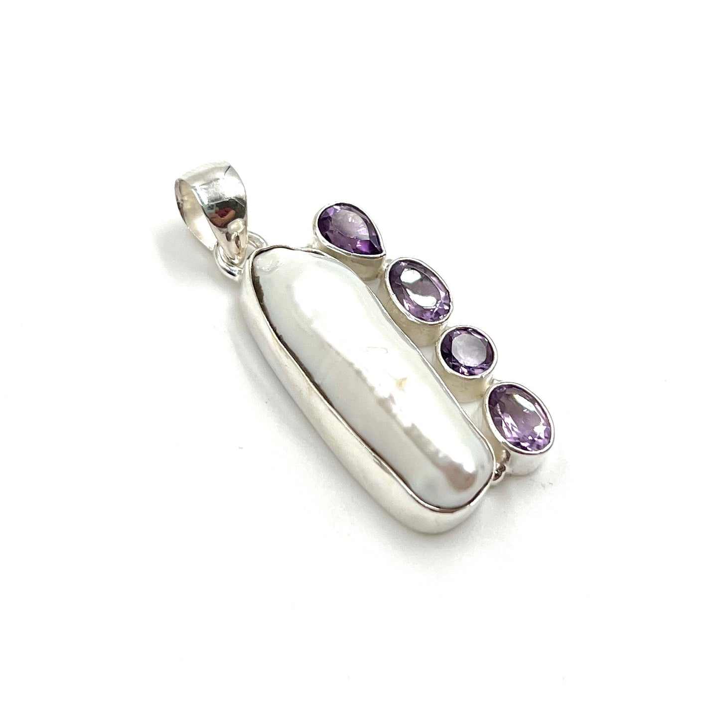 Sterling Silver Pearl & Gemstone Pendants