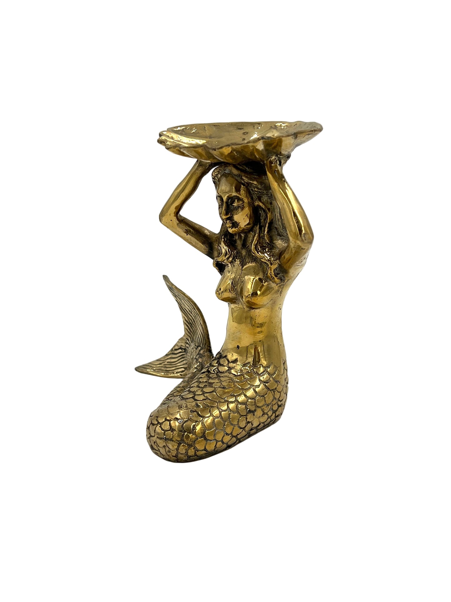 Bronze Mermaid Holding Shell