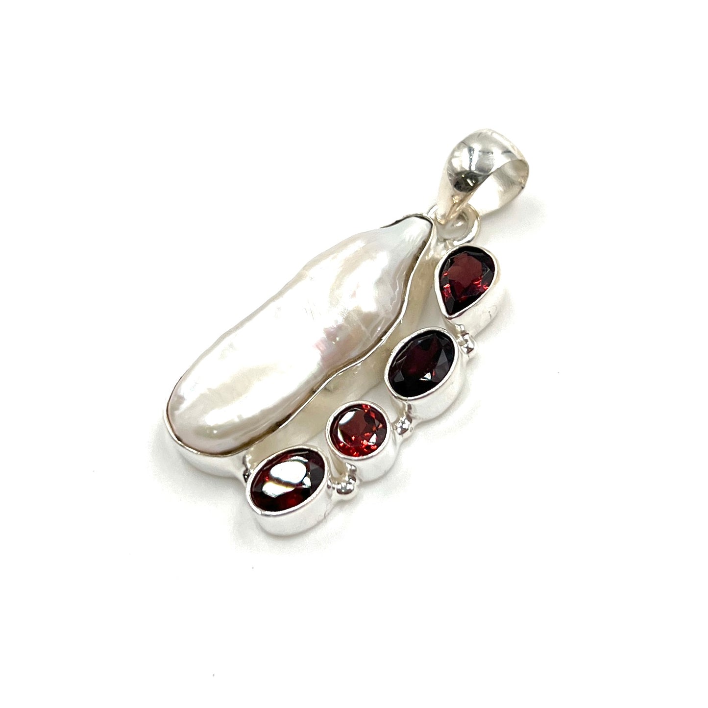Sterling Silver Pearl & Gemstone Pendants