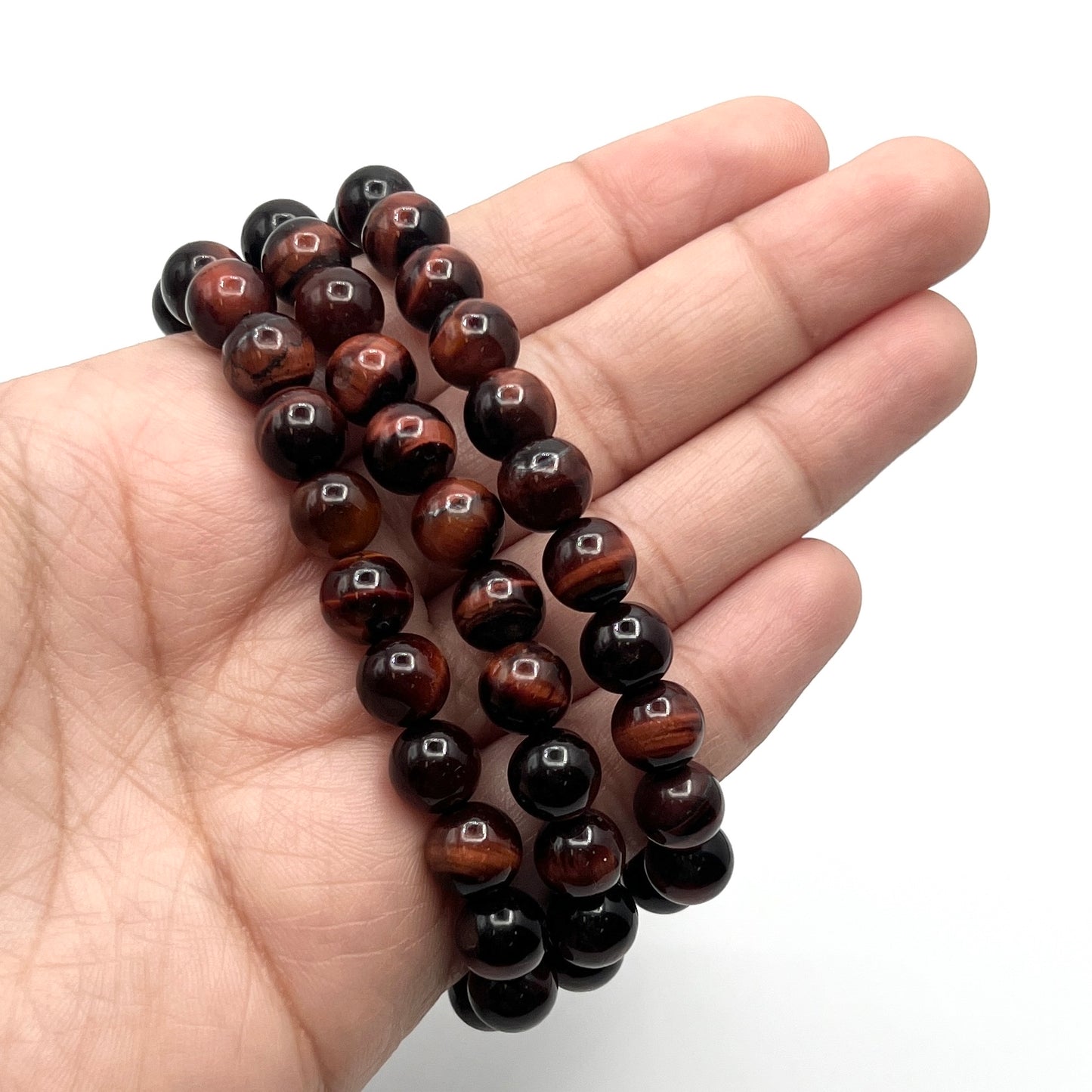 Tigers Eye Stretchy Bracelets | Red, Blue, Multi