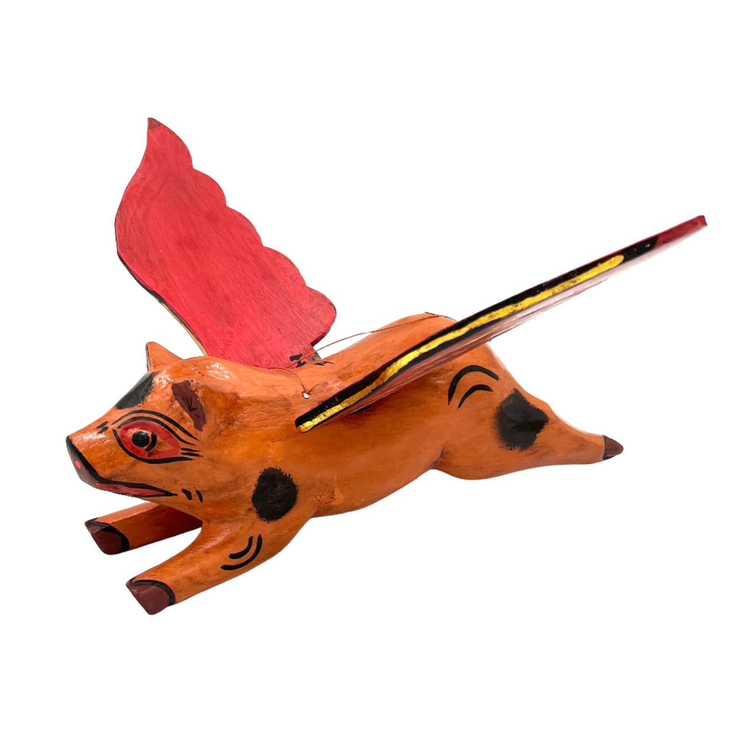 Hand Carved Flying Pig Spirit Chasers