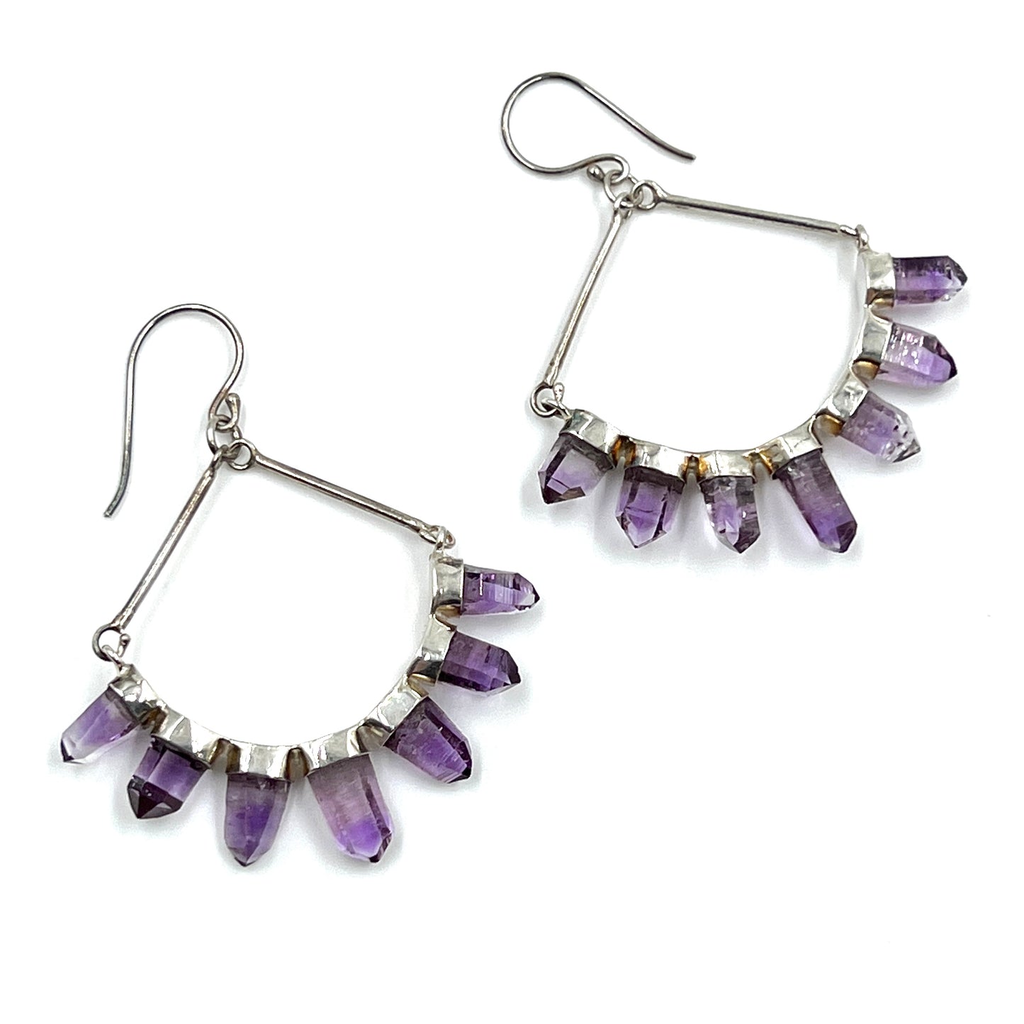 Sterling Silver Crystal Dangle Earrings