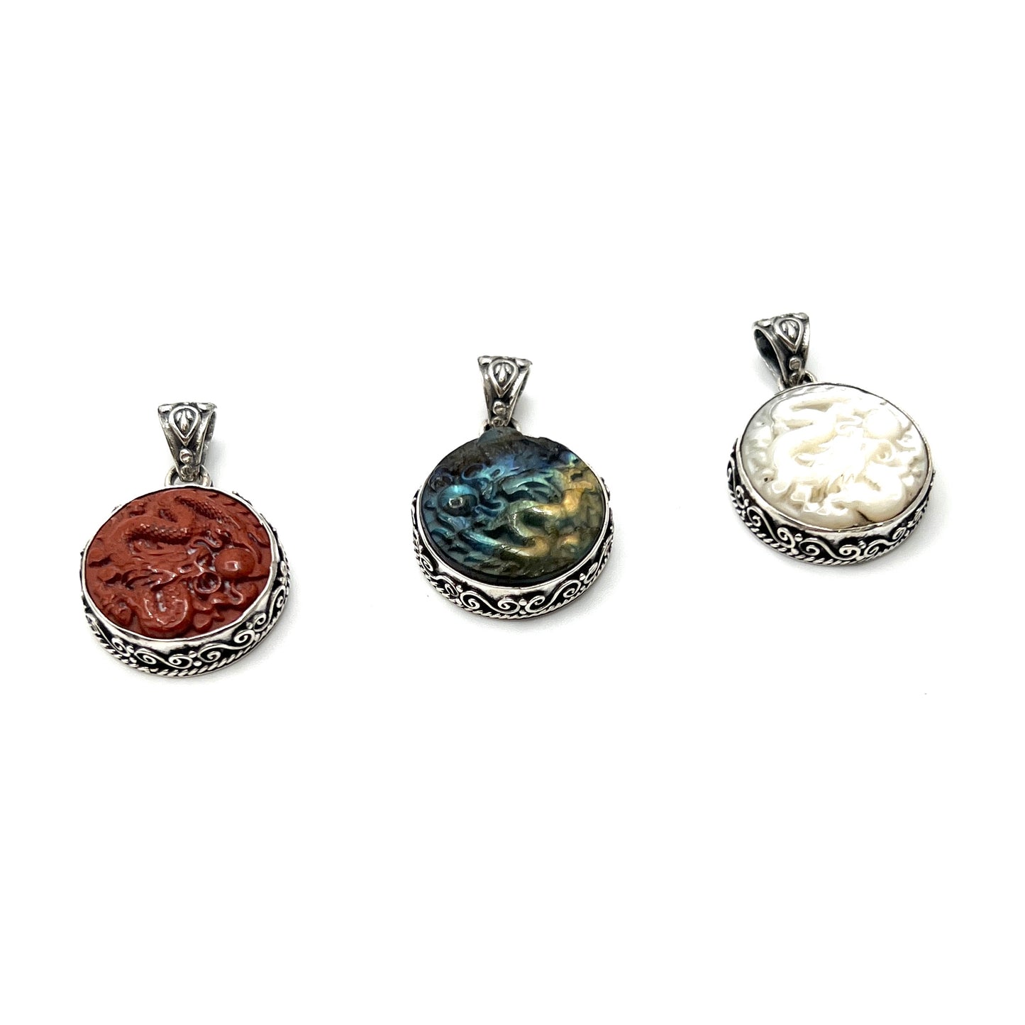 Dragon Gemstone Pendants