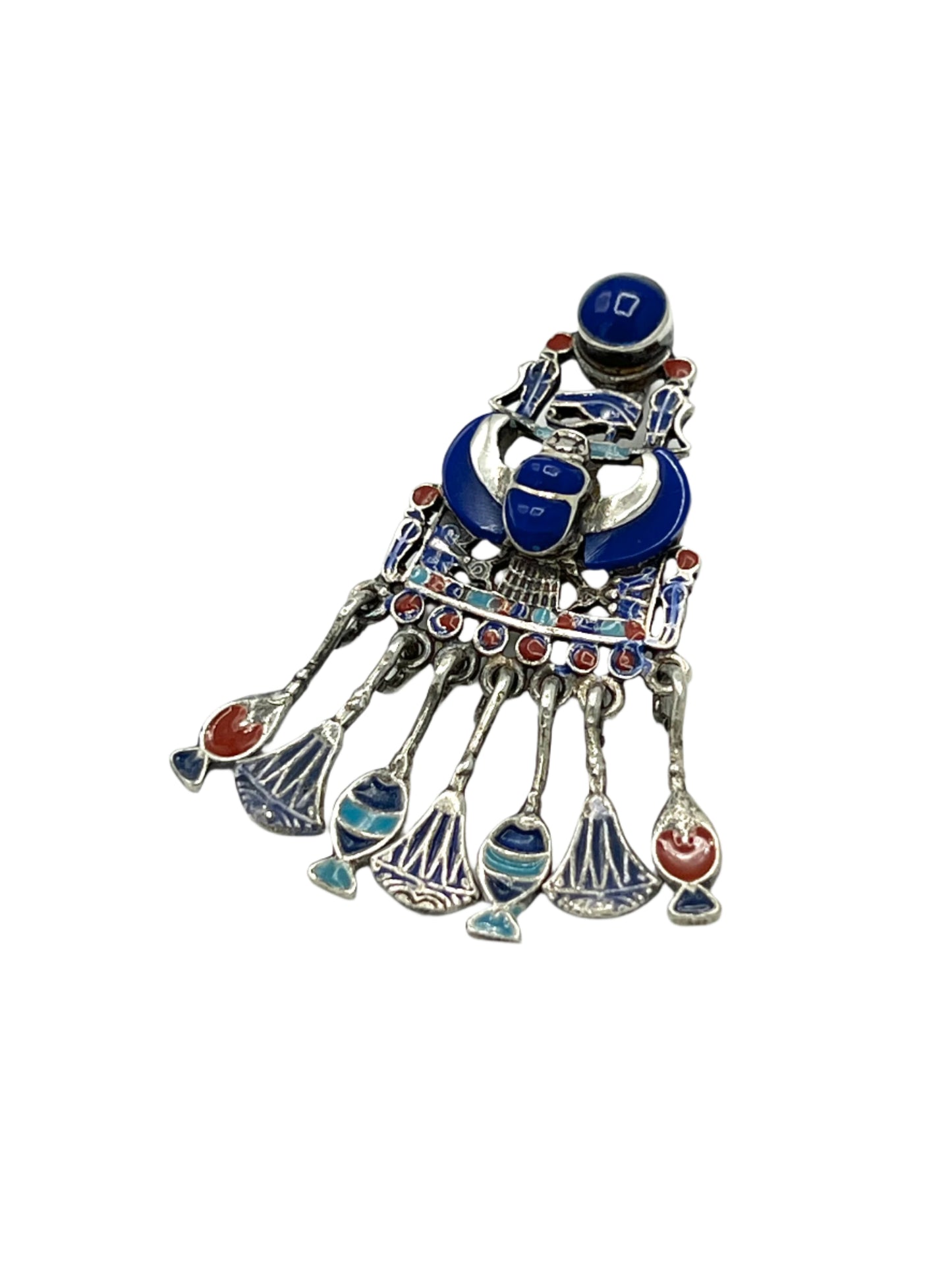 Silver Scarab Dangle Pendants