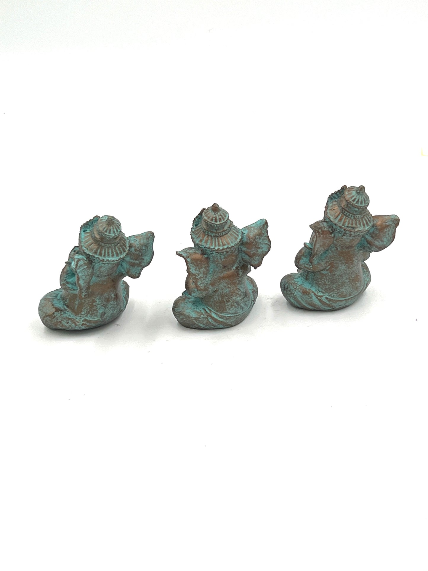 Resin Ganesh See No Evil, Hear No Evil, Speak No Evil Set