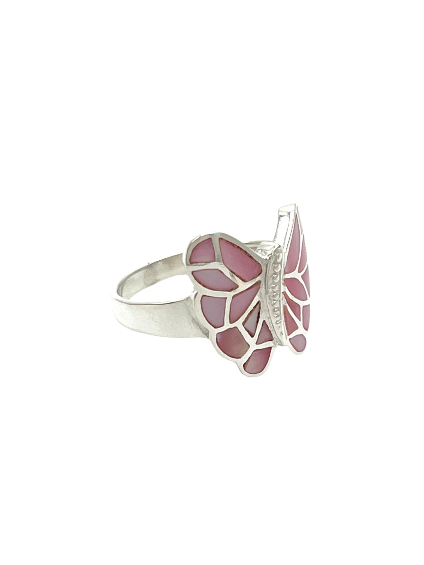 Sterling Silver Shell Butterfly Rings