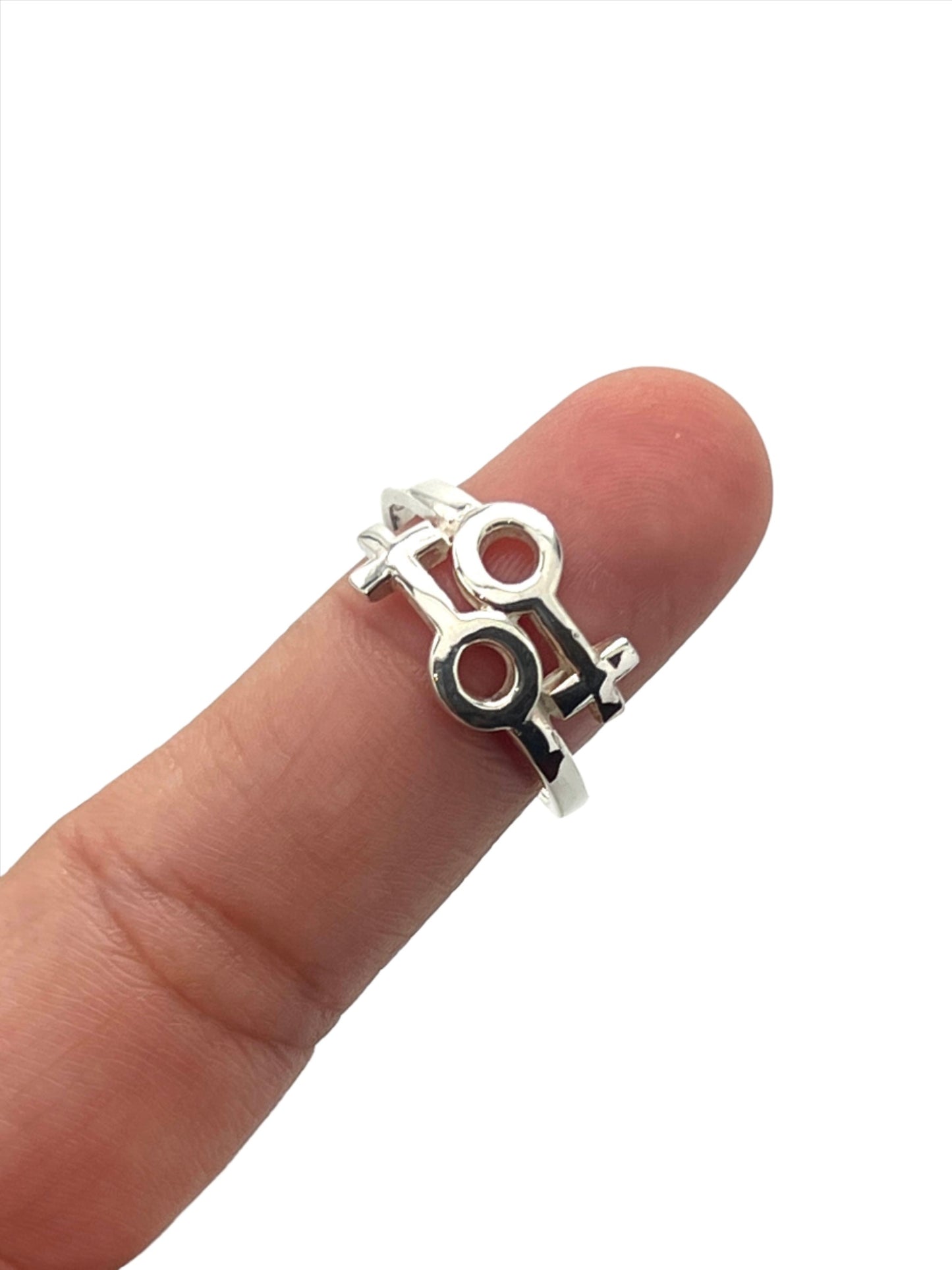 Sterling Silver Double Female Ring