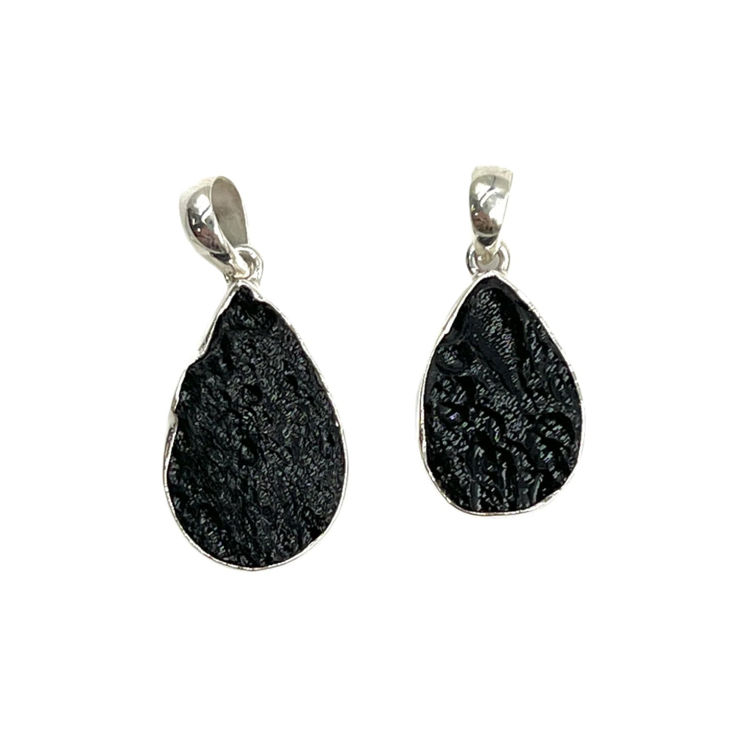 Tektite Teardrop Pendants